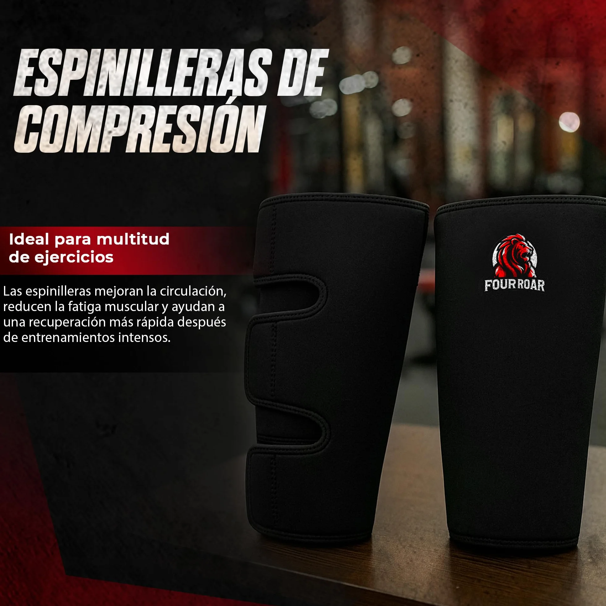 Espinilleras Crossfit de Neopreno de 7mm | Espinilleras Transpirables Faciles de Poner y Quitar | Protectores de Espinilla para Peso Muerto, Powerlifting