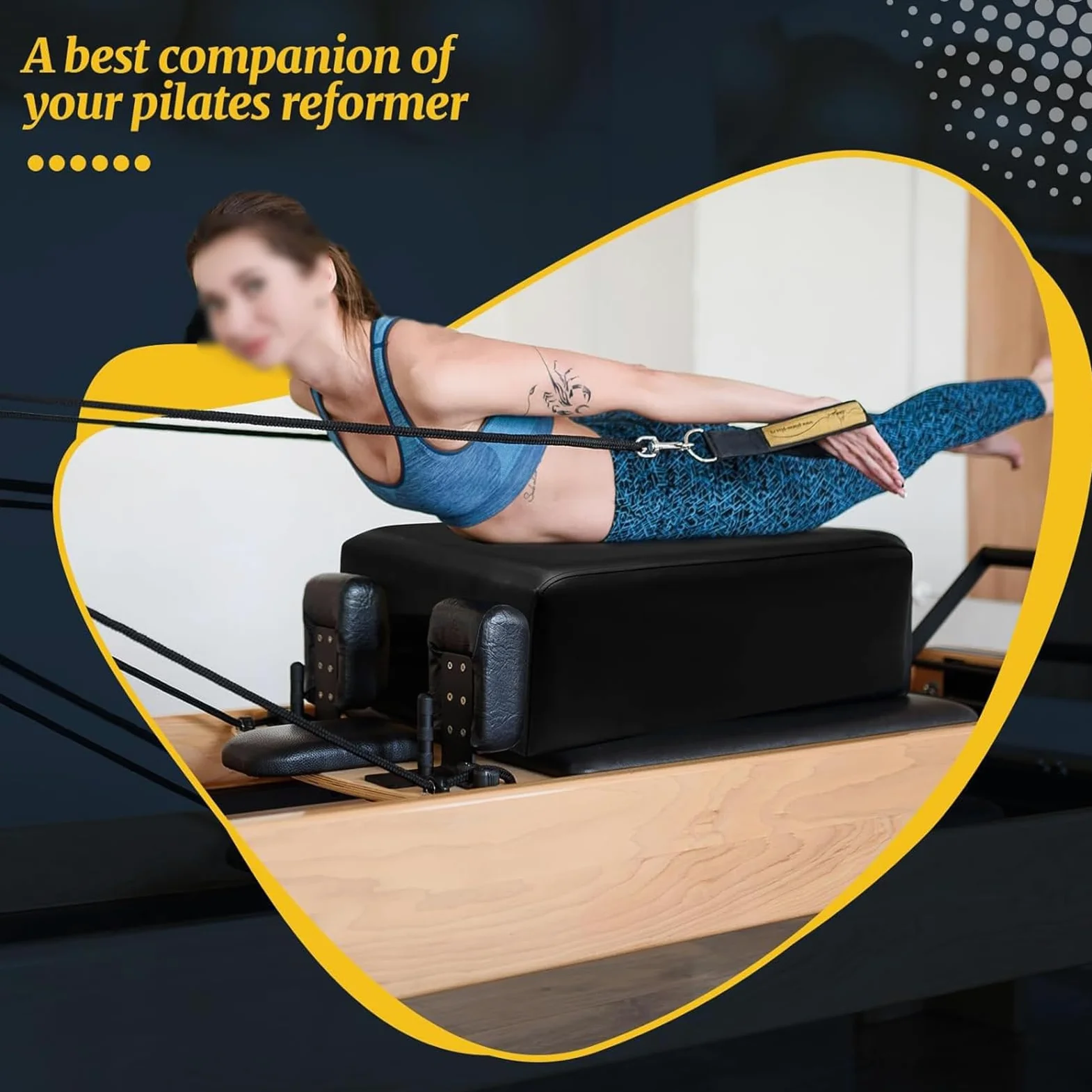 Accesorio reformador de pilates - Caja de asiento para un mayor rango de movimiento, flexibilidad y entrenamiento de fuerza
