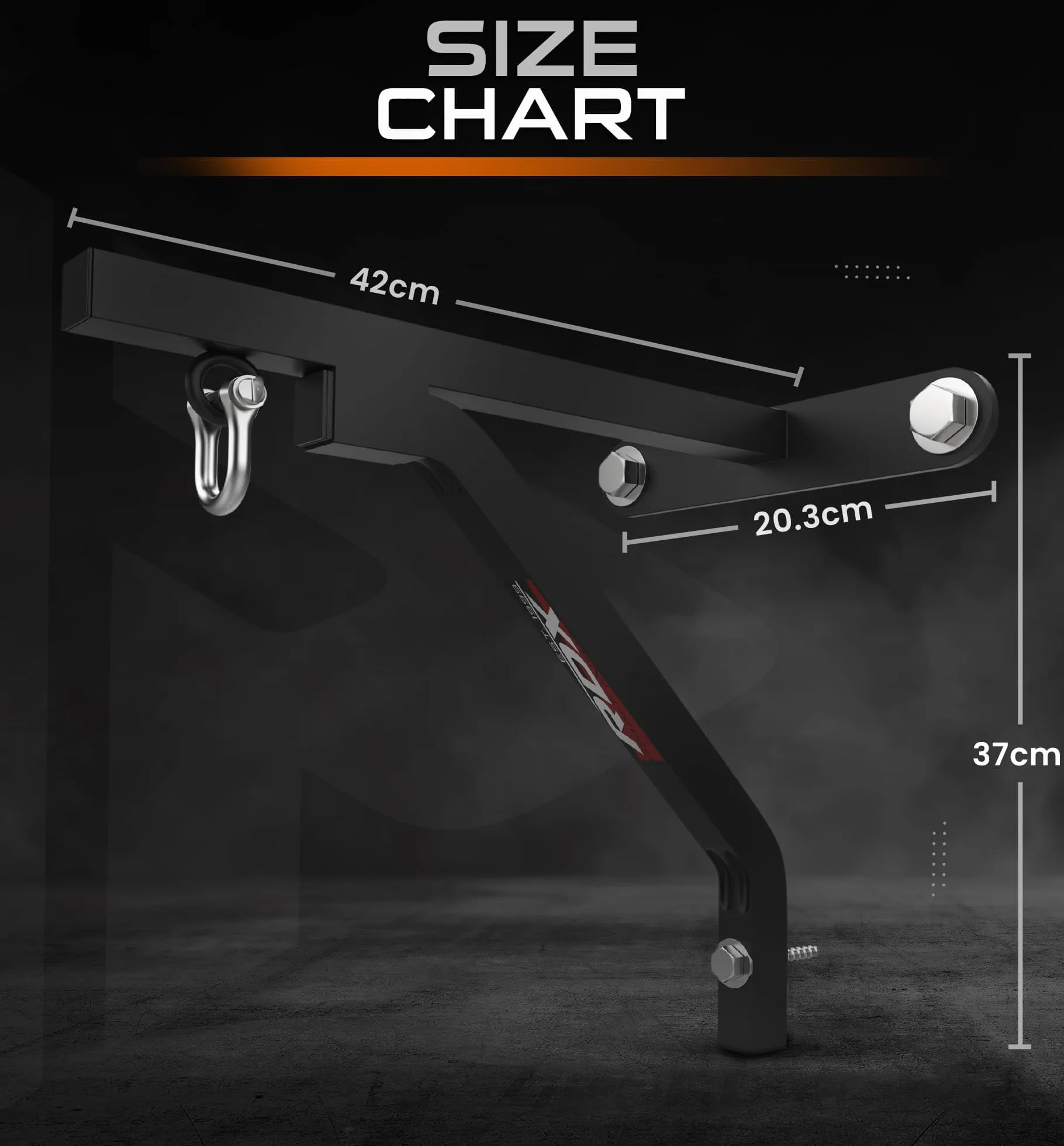RDX Boxeo Pared Soporte De Fijaciones para Soporte Colgante de Acero con grillete en D, Percha De Hierro Resistente De Calibre 16 hasta 100 Libras, Entrenamiento de Boxeo, MMA, Muay Thai y Puñetazos