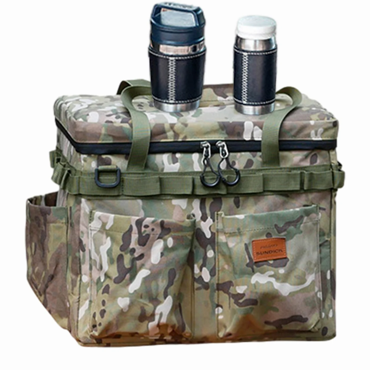Almacenamiento de Camping Impermeable Portátil Gran Capacidad | Bolsa Almacenamiento Exterior con Ganchos Para Viaje Picnic Herramientas Equipo y Vajilla