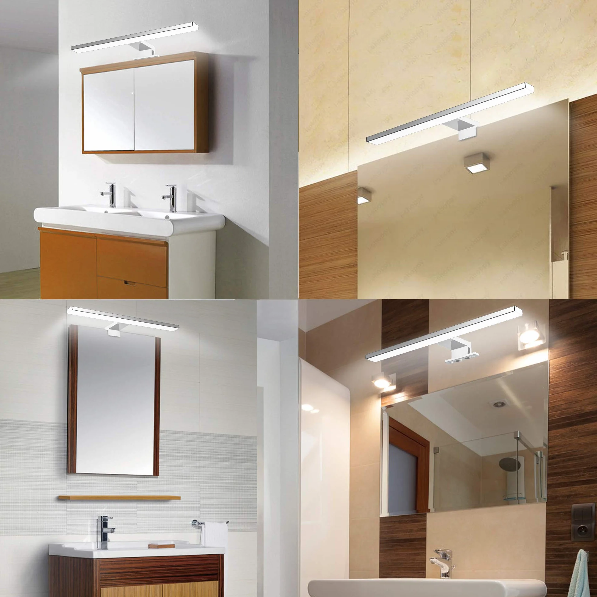 Lámpara de Espejo Baño 40 cm 10W 820LM 230V IP44 Clase II Blanco Neutro 6000K