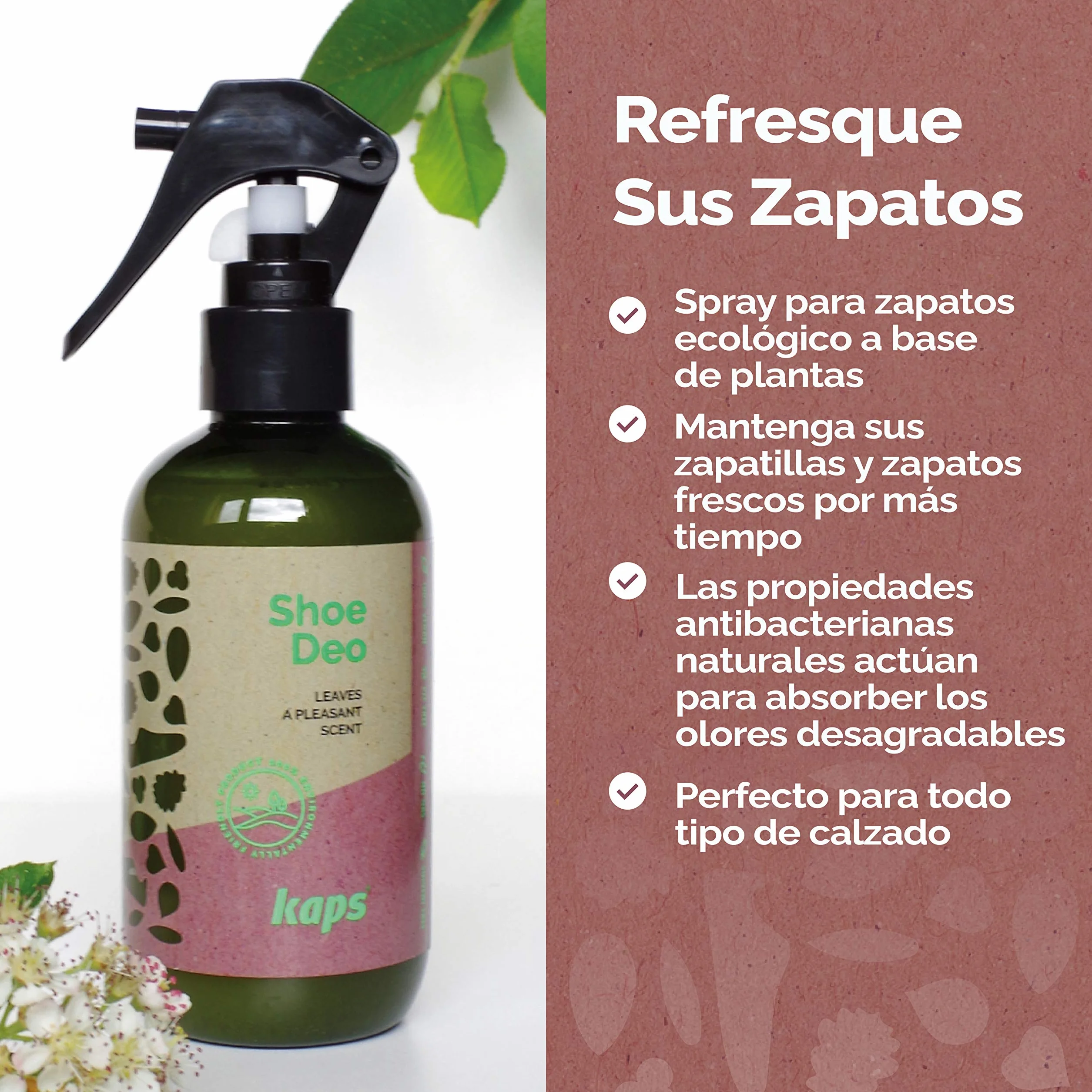 Kaps Shoe Deo Aerosol Eliminador de Olores para Zapatos 200 ml
