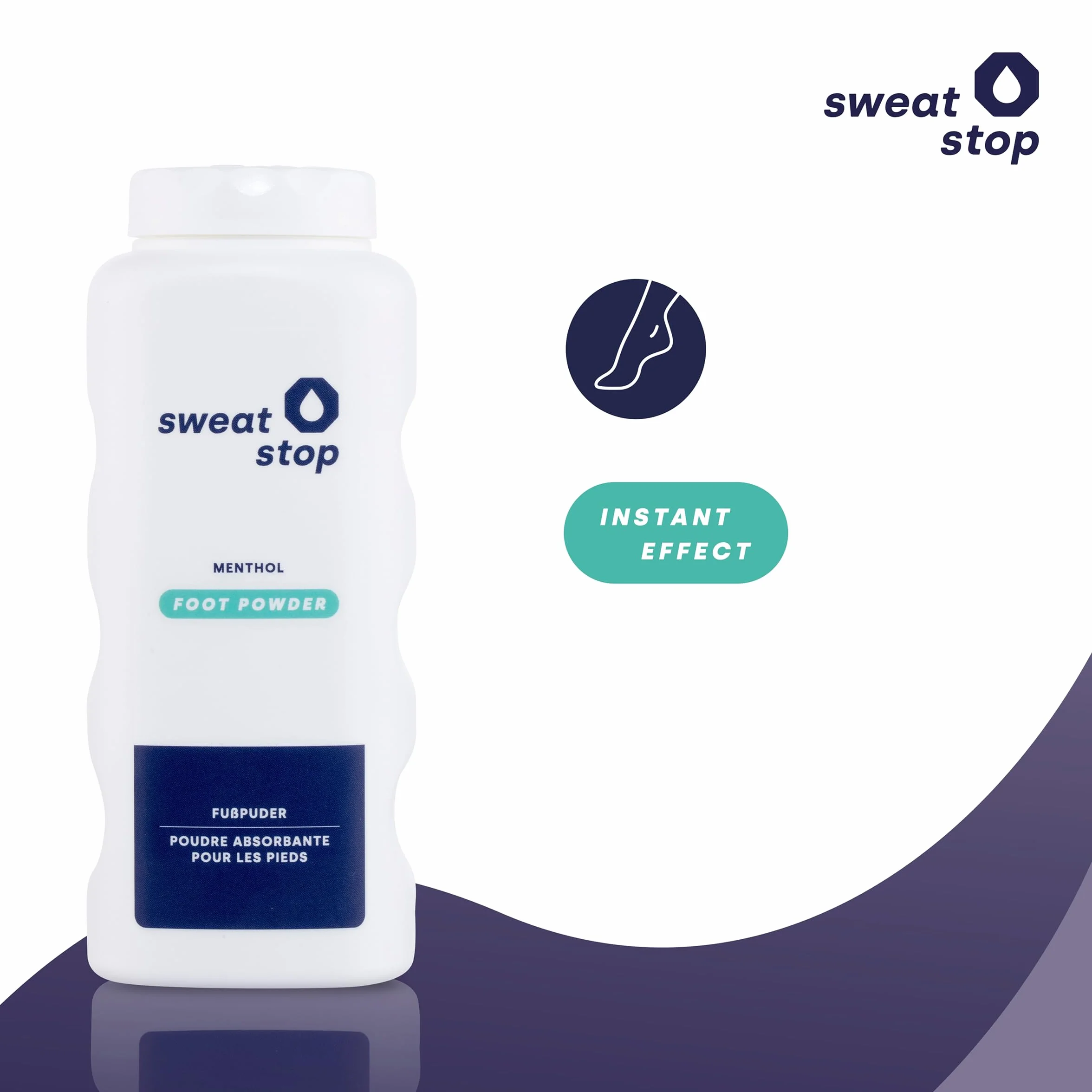 SweatStop® Mentol en polvo contra la transpiración de pies secos 100g