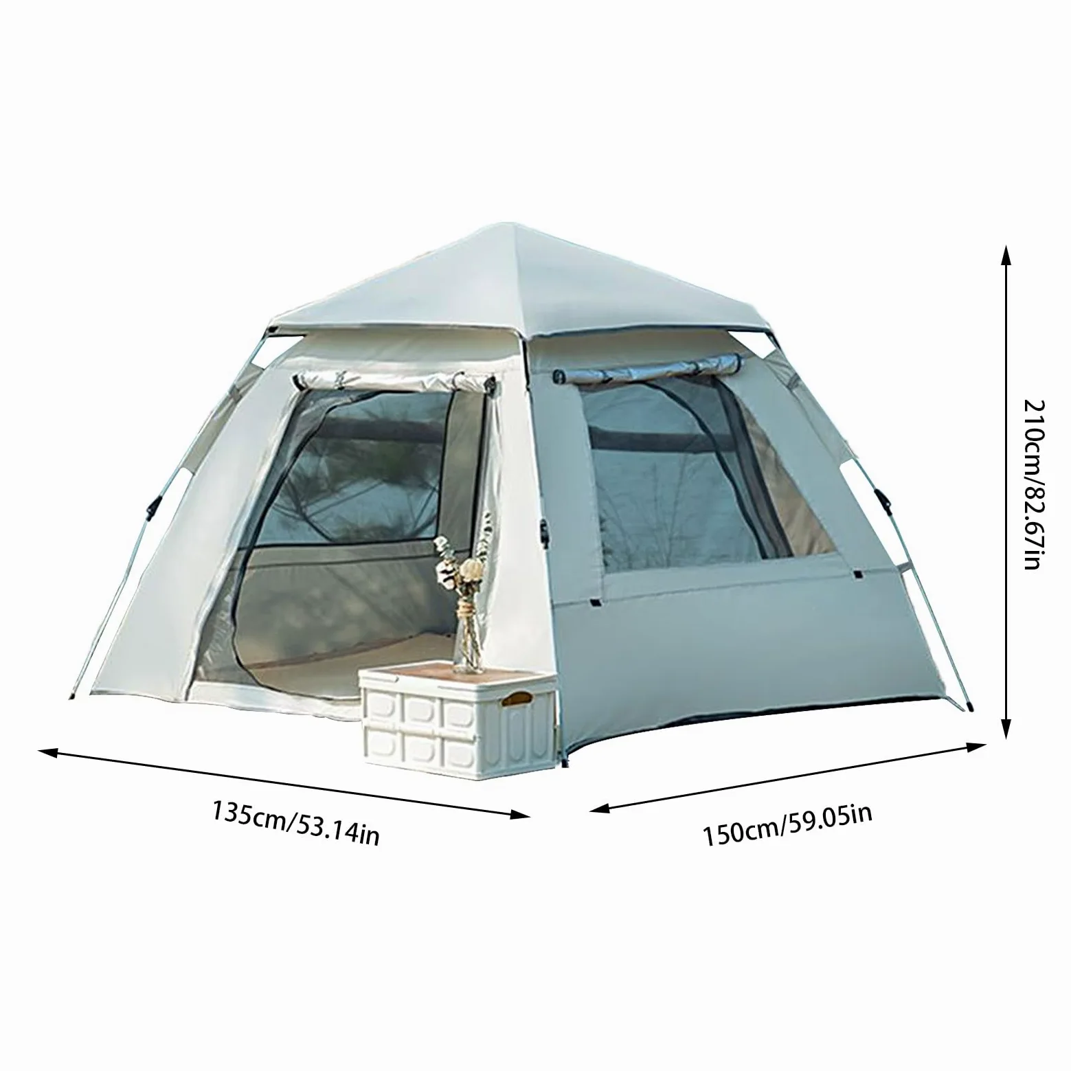 Tienda de campaña, montaje fácil e impermeable, tienda de campaña para exteriores, apertura automática, para montañismo, picnic, senderismo, mochila de hombro para adultos, adolescentes, parejas y