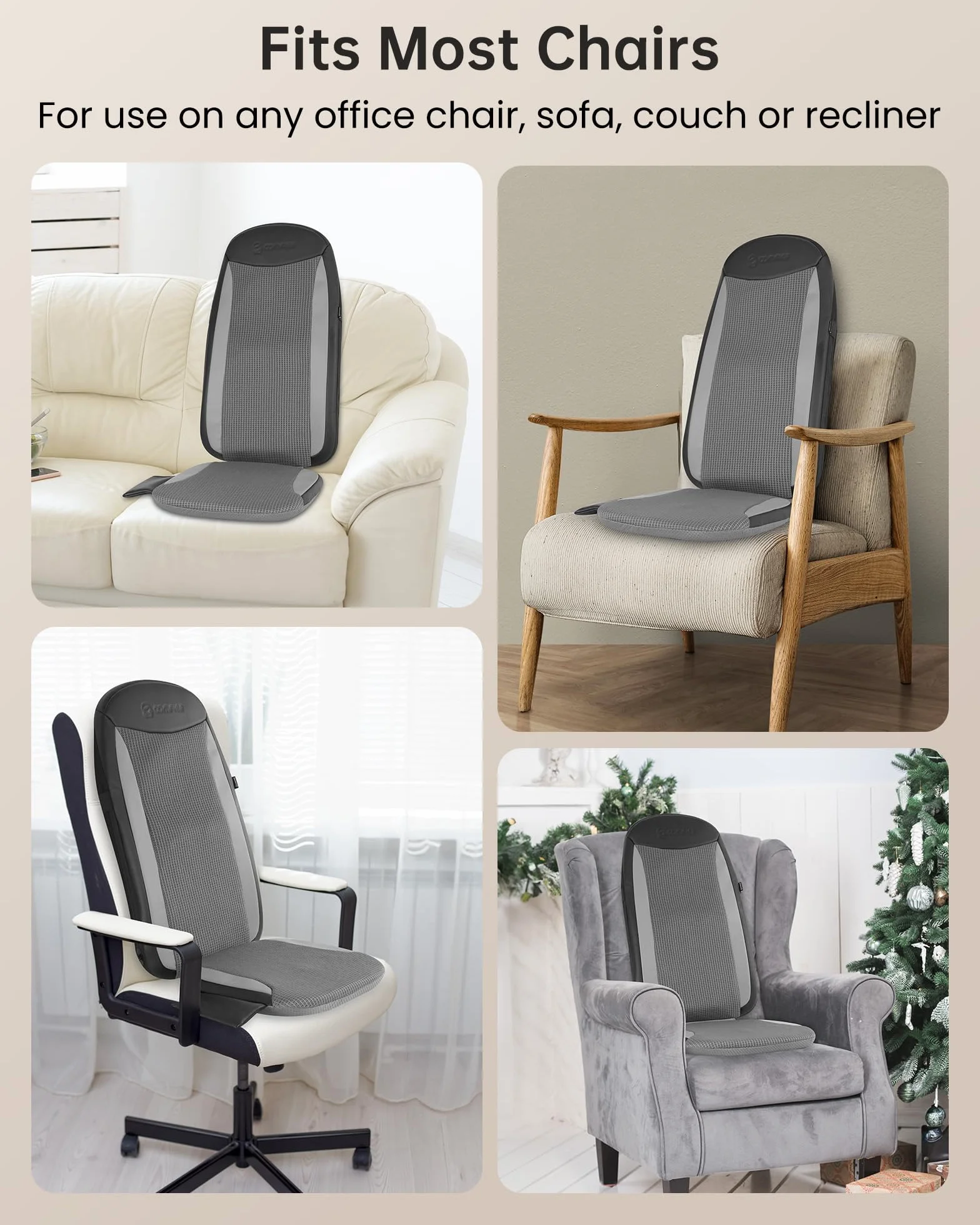 COMFIER Funda de Masajeador de Espalda Shiatsu con Calor para Asiento