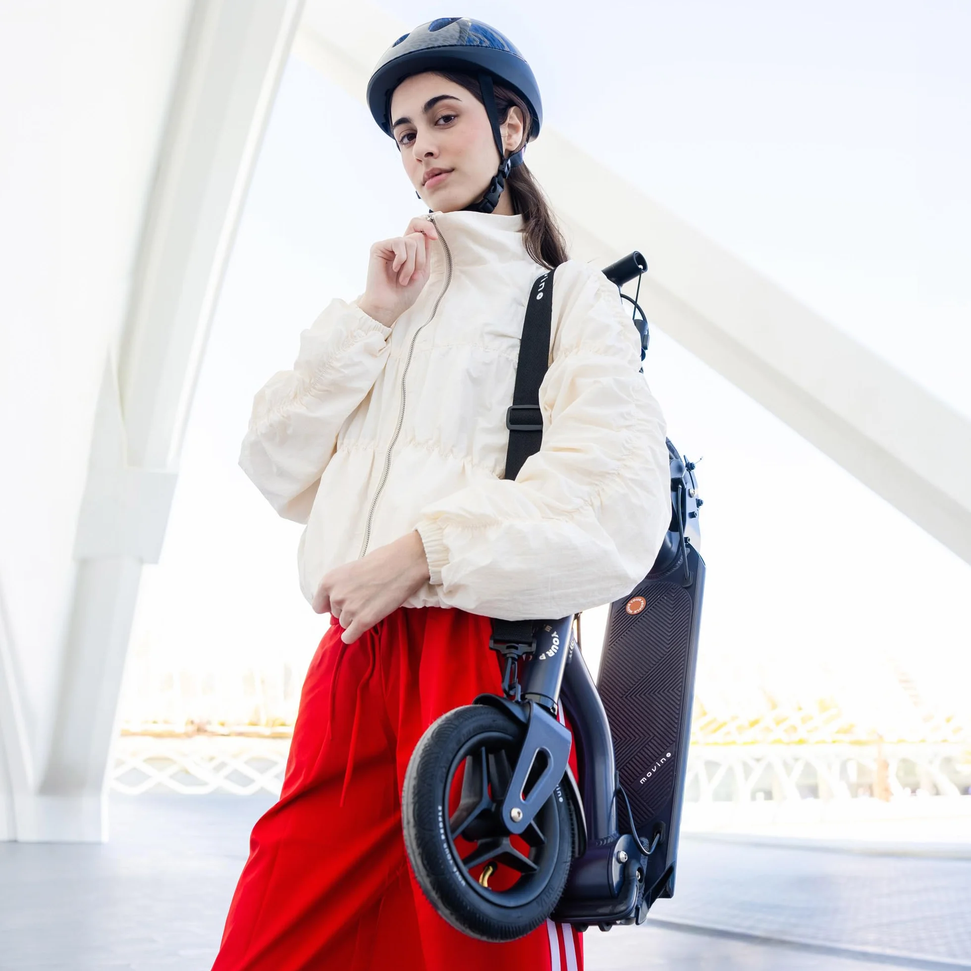 Movino Patinete Plegable Urbano para Adultos y Adolescentes con Ruedas Grandes y Plataforma Antideslizante