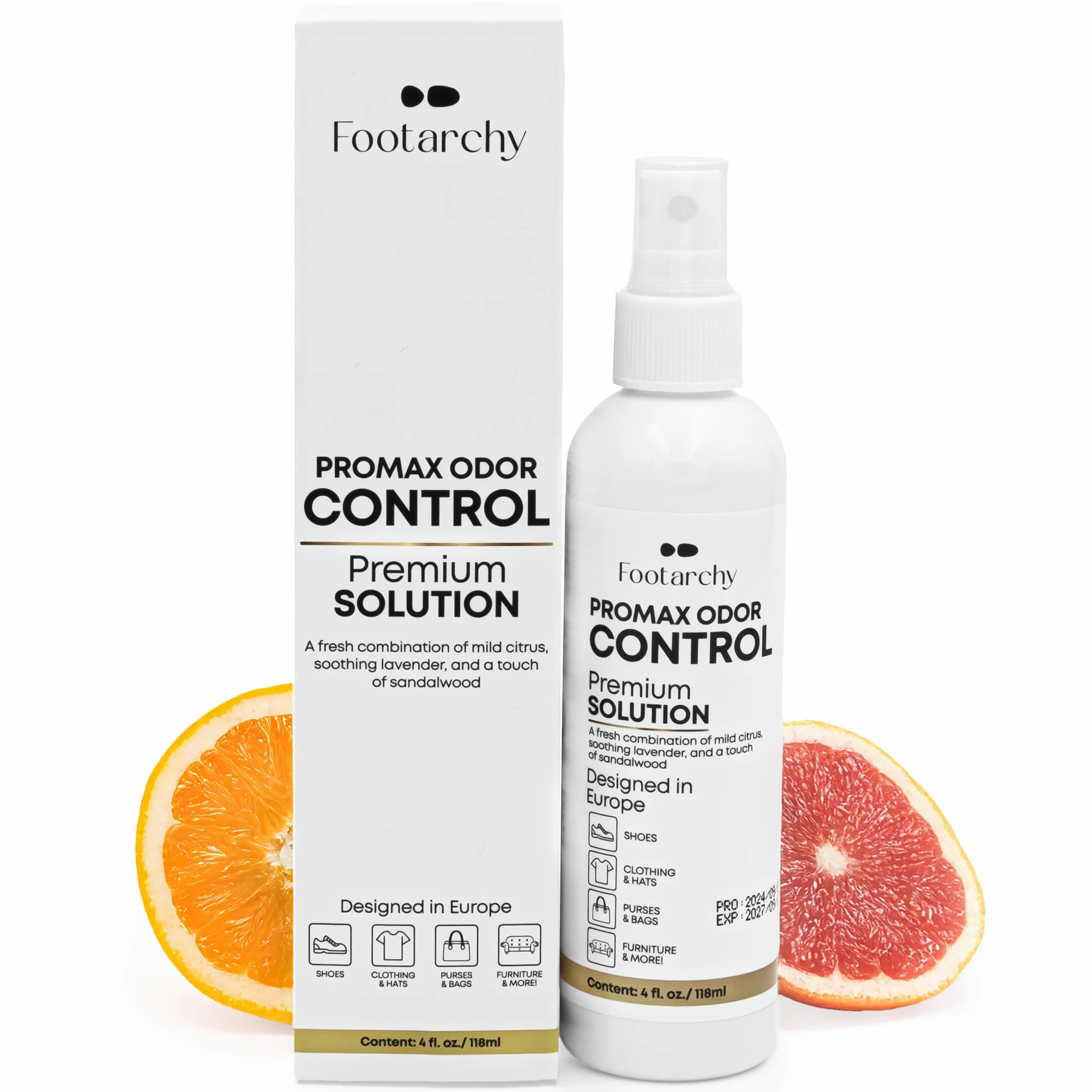 Spray Ambientador Desodorante Suave para Zapatos Aroma Cítrico Secado Rápido