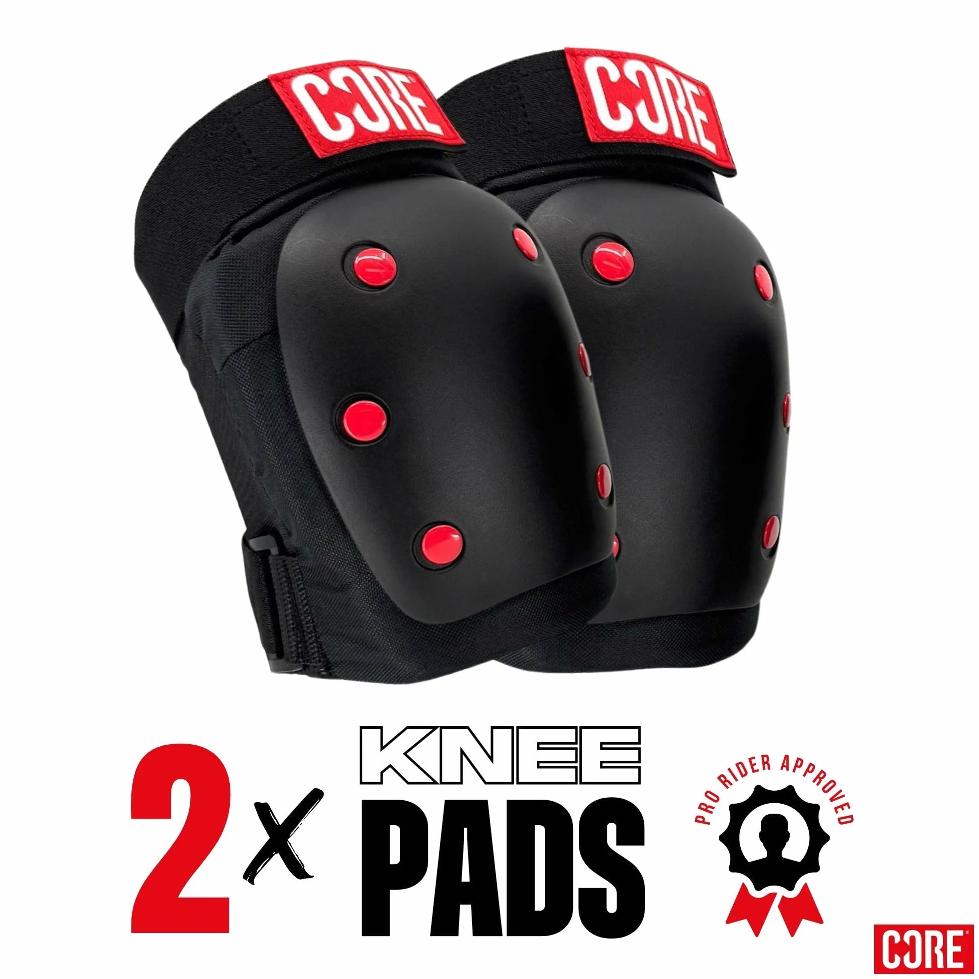 CORE Skate Pads 3-Pack (S - Negro)