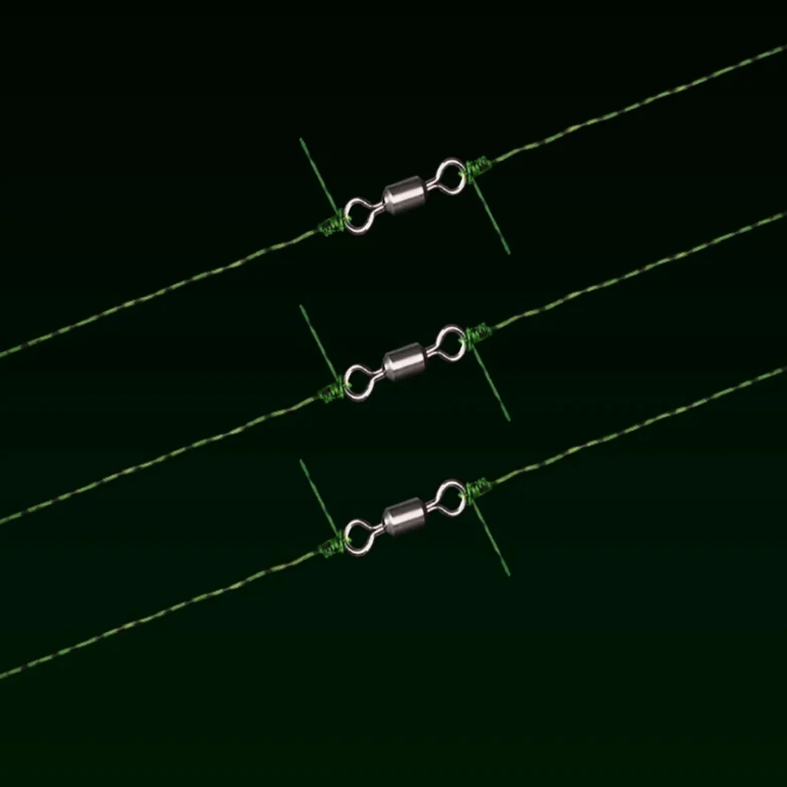 Hilo de Pescar Línea de Pesca Invisible, línea Carpa moteada, manchada súper Fuerte, con Mosca Nailon Que se Hunde(3000M Green,5.0-0.370mm-27LB)
