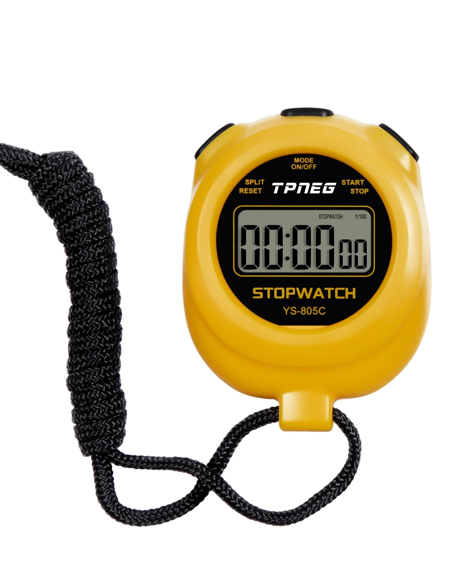TPNEG Temporizador de cronómetro simple, fácil de usar, configurar, leer y transportar, pantalla grande, encendido/apagado, batería AAA, sin pitido por hora, ideal para niños, pista y campo, deportes,