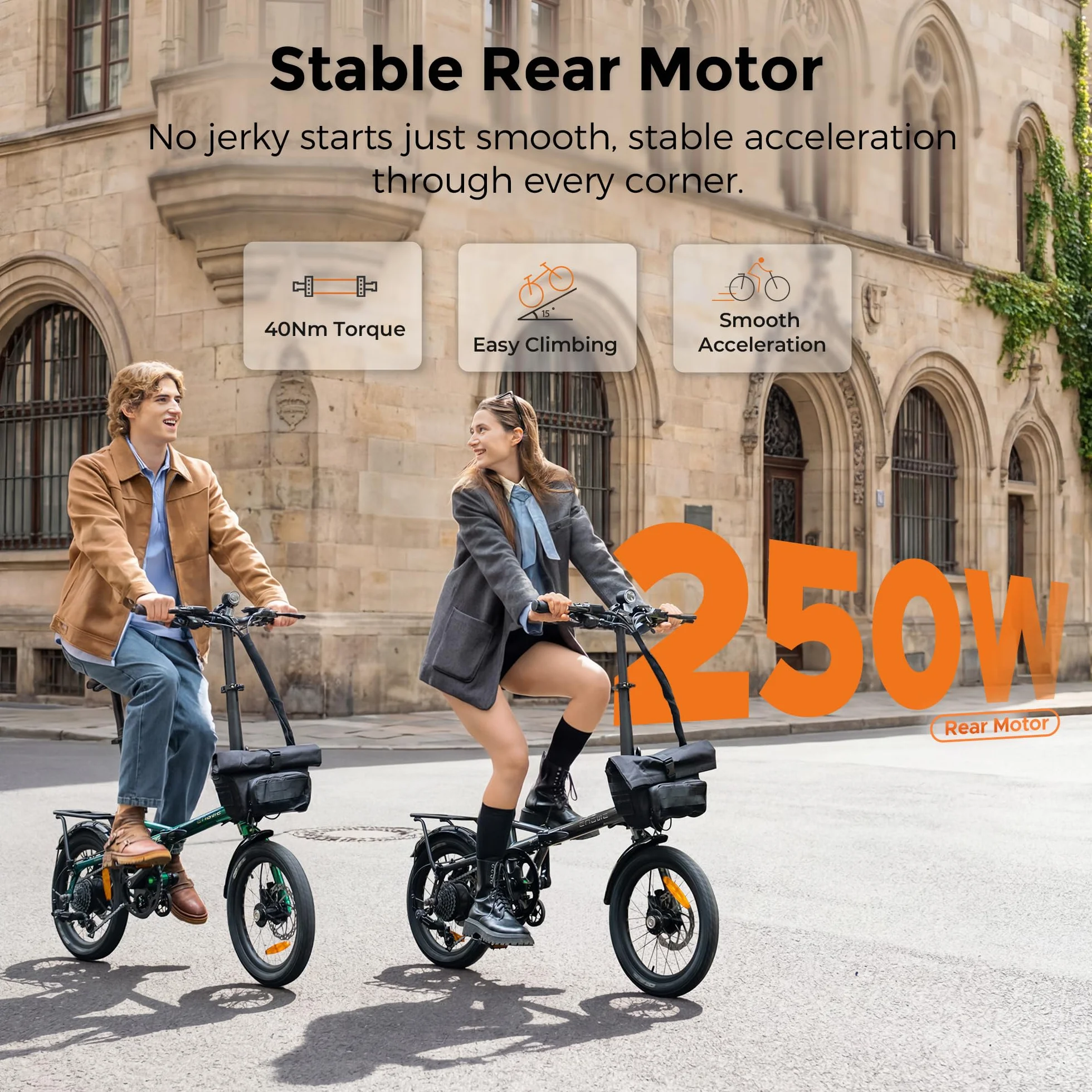ENGWE Zip Bicicleta Eléctrica Plegable, Bici Electrica Urbana Ligera de 16,9 kg, Autonomía de 120 km (Pas 1), Batería extraíble de 36 V y 10 Ah, Motor de 250 W, Sensor de par y Frenos hidráulicos