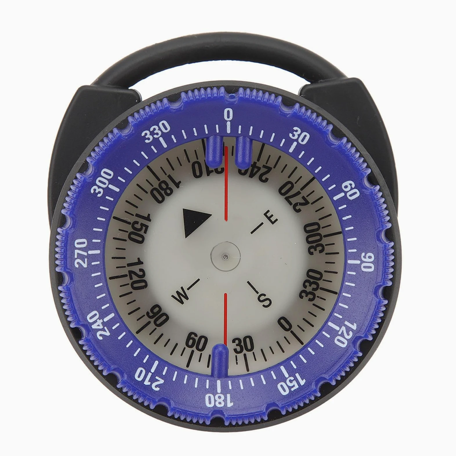 Brújula subacuática, Luminosa Impermeable Pulgar, 50M Profundidad de navegación con ventana lateral Conexión segura Abrazadera para Buceo, Senderismo, Supervivencia