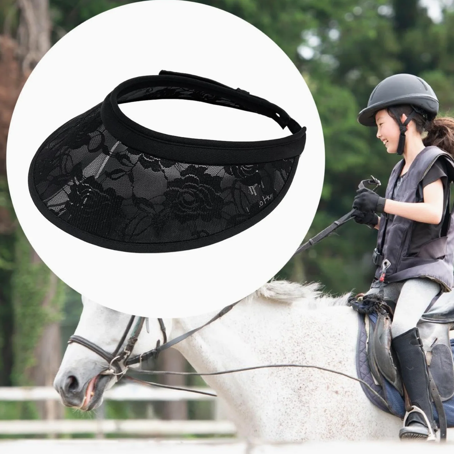 Visera Solar Ajustable Multifunción para Casco de Equitación, Ideal para Montar O para Trabajos Al Aire Libre.