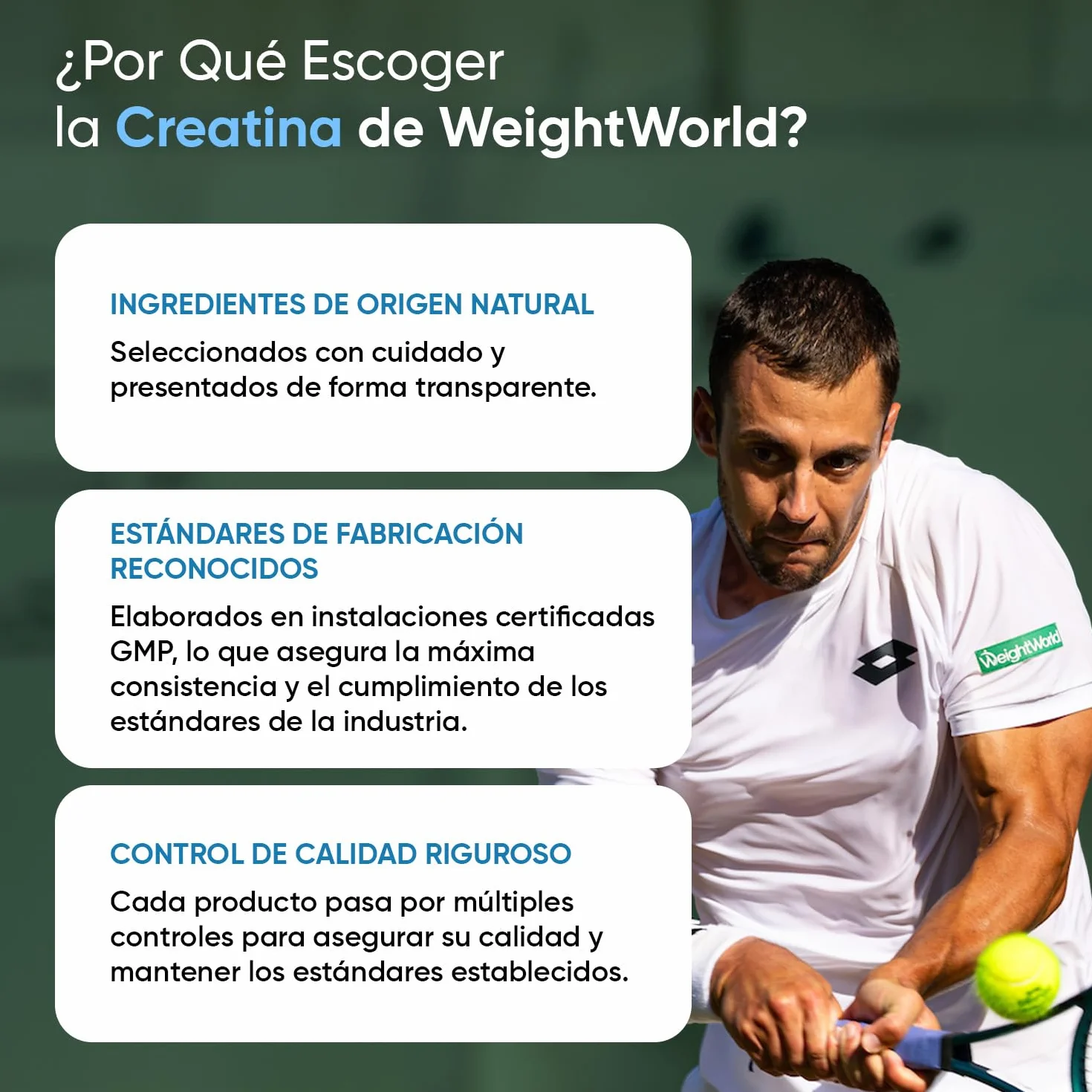 Creatina Monohidratada 3000mg 270 Comprimidos 3 Meses Suplemento Deportivo Vegano Sin OGM