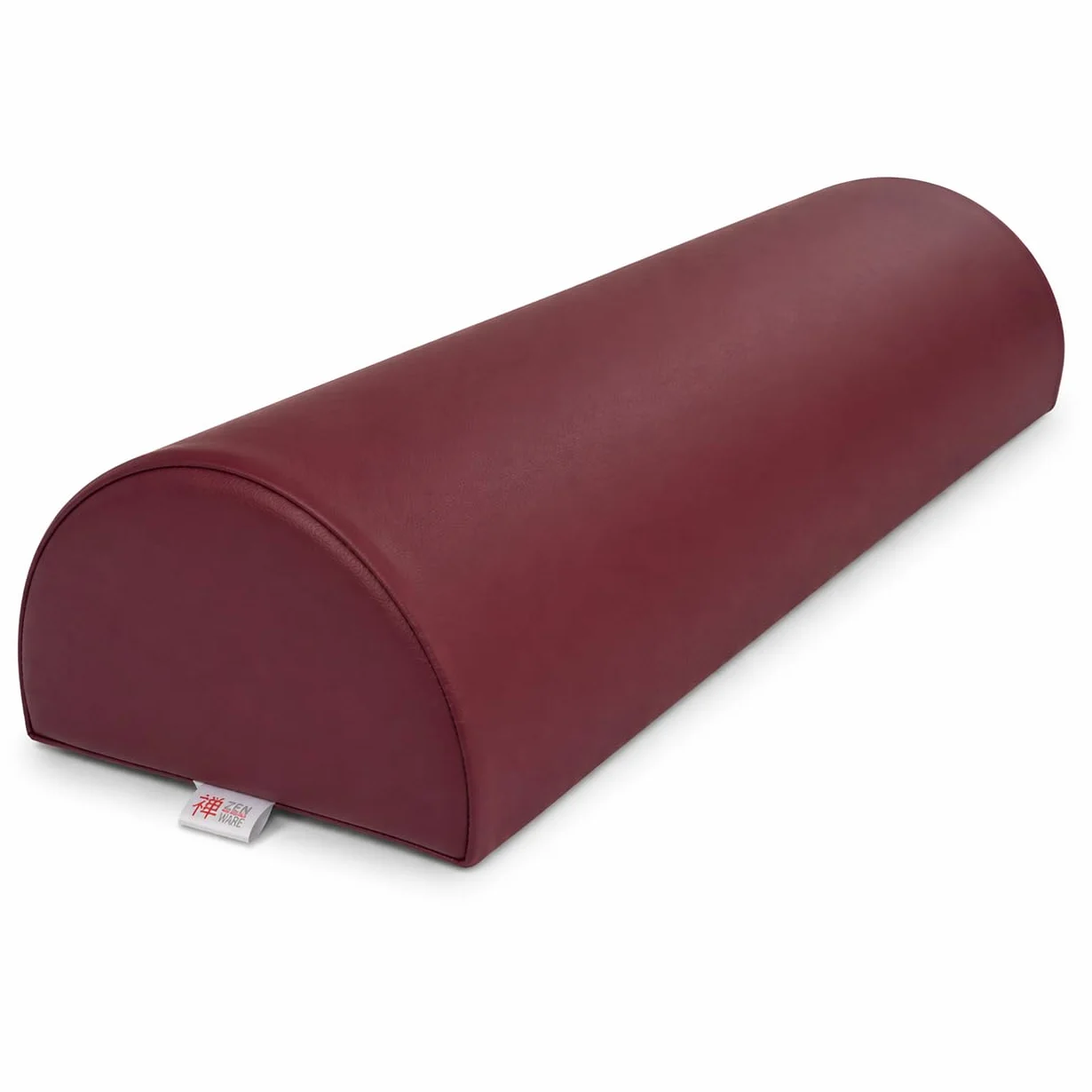 Medio Rodillo Pilates de Masaje y Fisioterapia 60x23x16 cm PU Cuero Borgoña