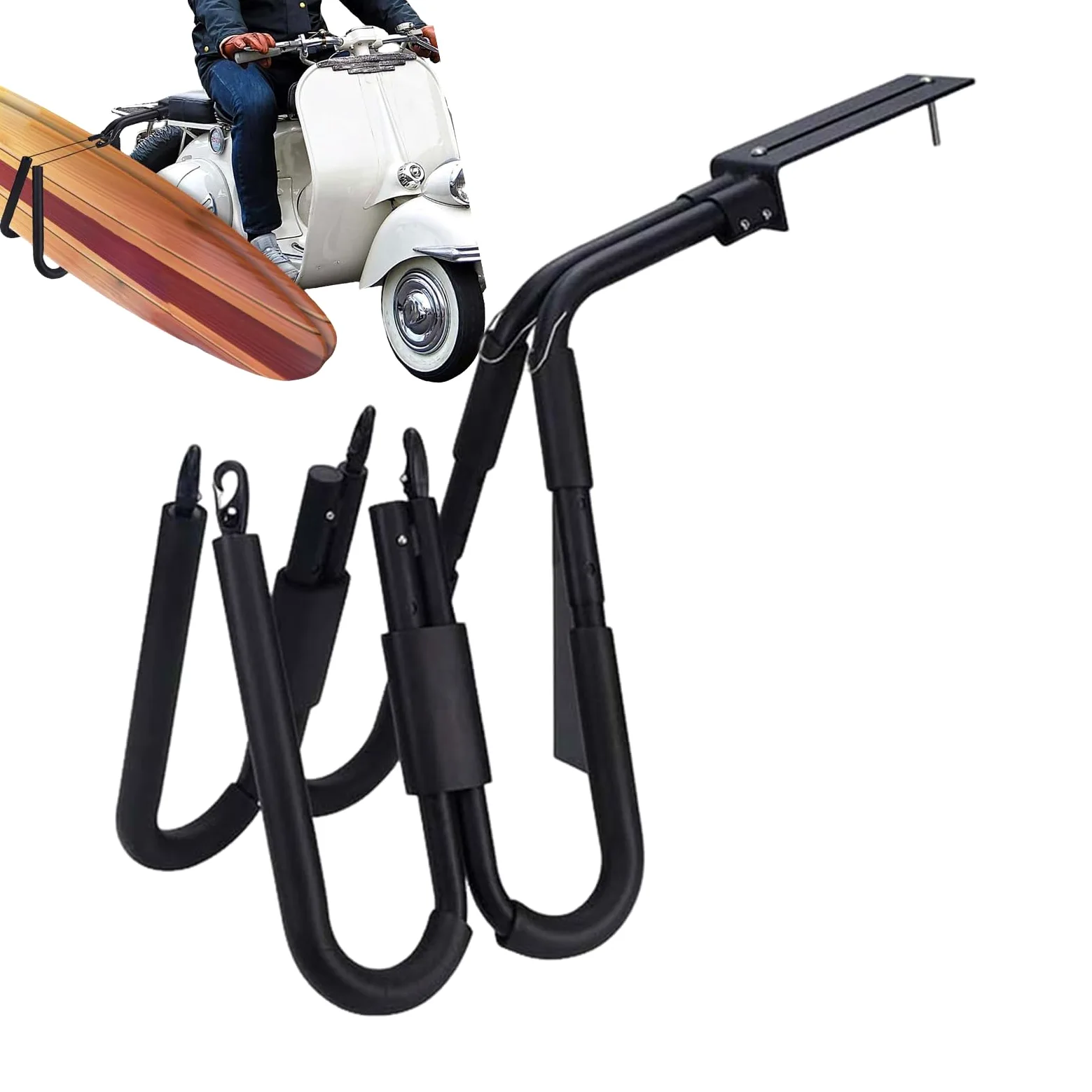 Soporte Para Tabla De Surf De Motocicleta Soporte Ajustable y Portátil para | Soporte Y Sujeción Para Tablas De Surf Para Scooter Motocicleta Y Bicicletas De Carretera O