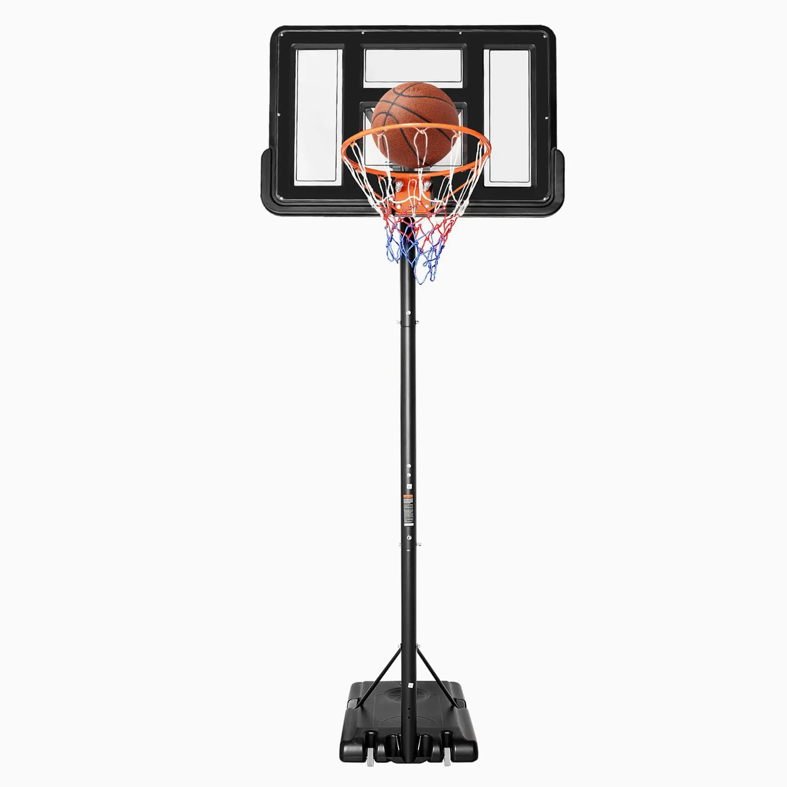 Soporte elevable portátil para canasta de baloncesto, mecanismo de altura ajustable para parques, patios, patios traseros