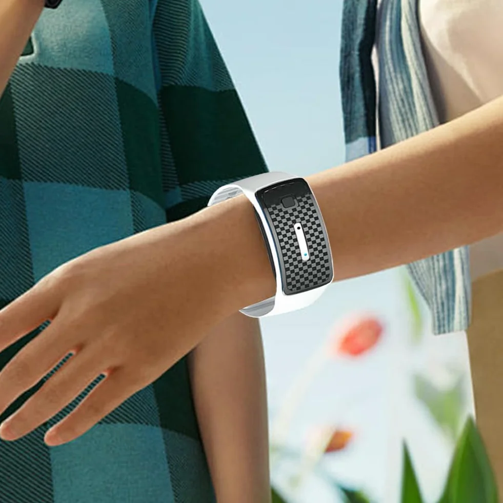 Pulsera Repelente de Mosquitos Ultrasónica Recargable Impermeable 3 Modos para Niños y Adultos Acampar