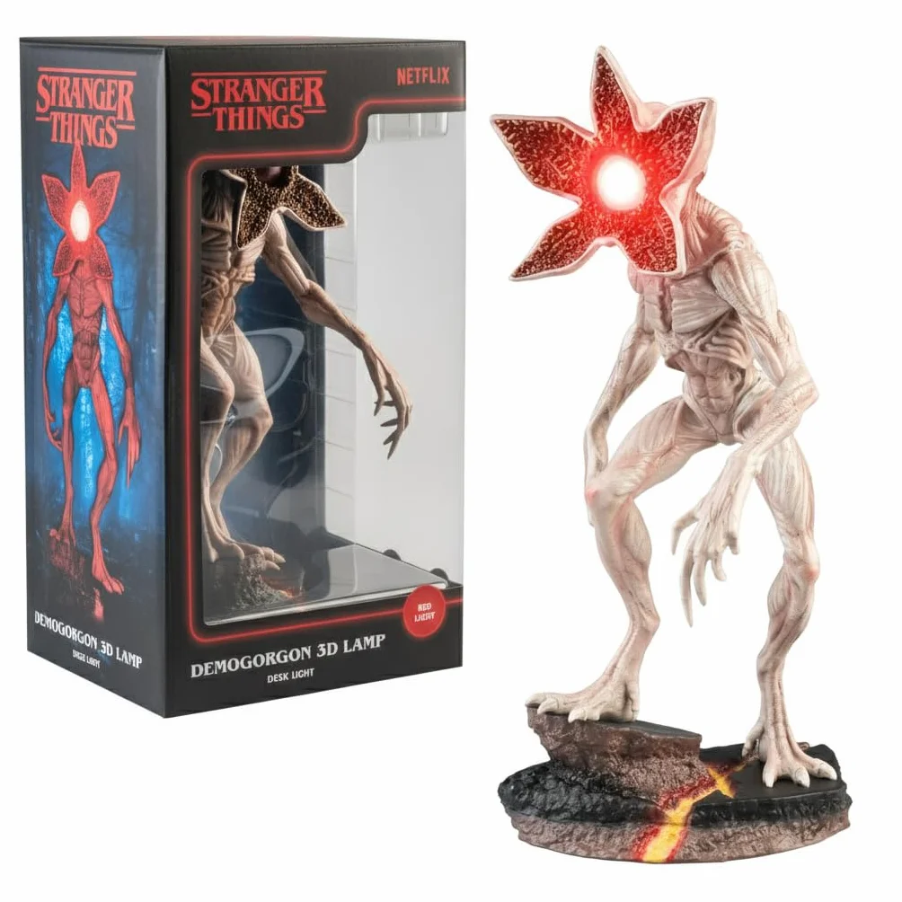 Stranger Things Demogorgon figura lampa LED USB bateria 34x19 cm