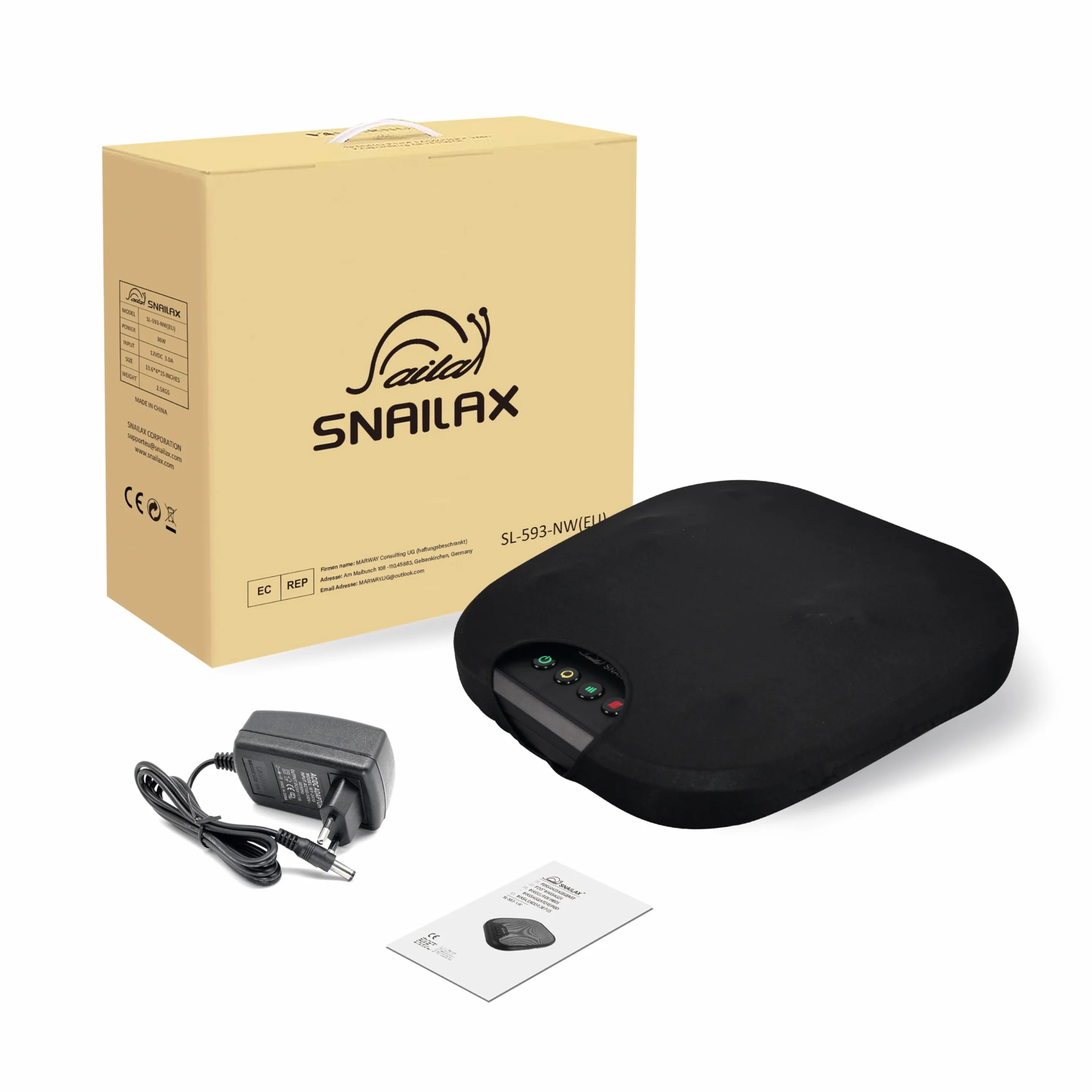 Snailax Masajeador de Pies Shiatsu con Calor, Nudos Flexibles para Todos los Tamaños