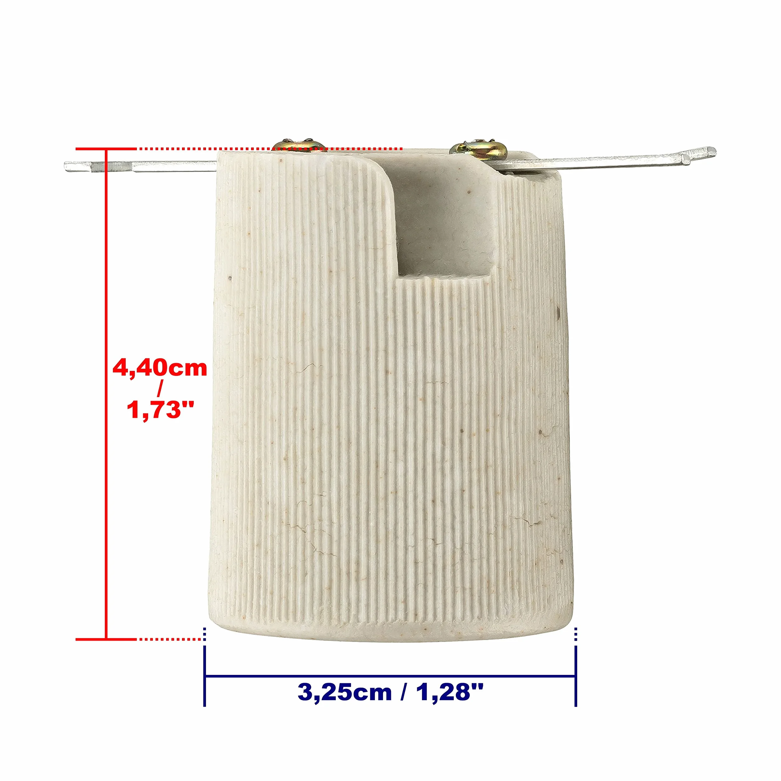 ISOLATECH 4pcs E14 Ceramic Lamp Holder with Mounting Bracket LED Energy Saving Bulb Socket 250V/4A Heat Resistant