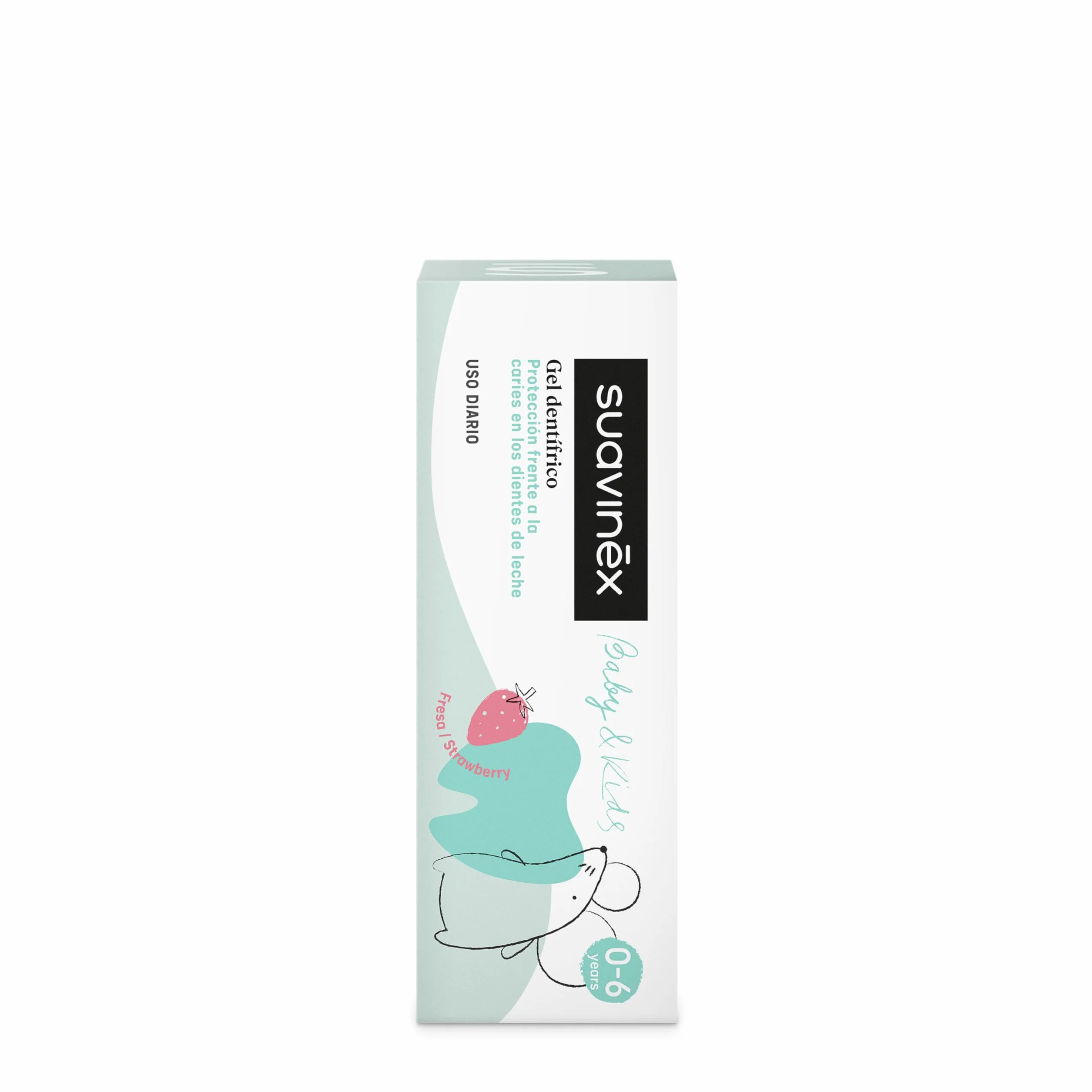 Suavinex Pasta Dientes Bebés Niños 1000ppm Flúor Gel Dentífrico Sabor Fresa 50 ml