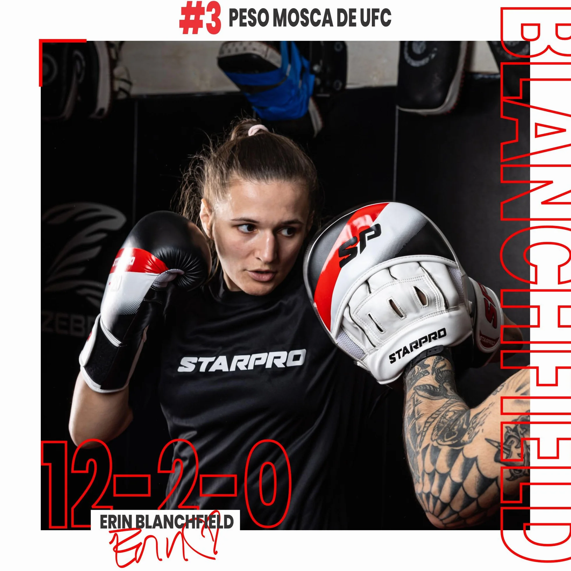 Starpro T20 Manoplas Boxeo Cuero sintético Almohadillas Entrenamiento Boxeo MMA Kickboxing