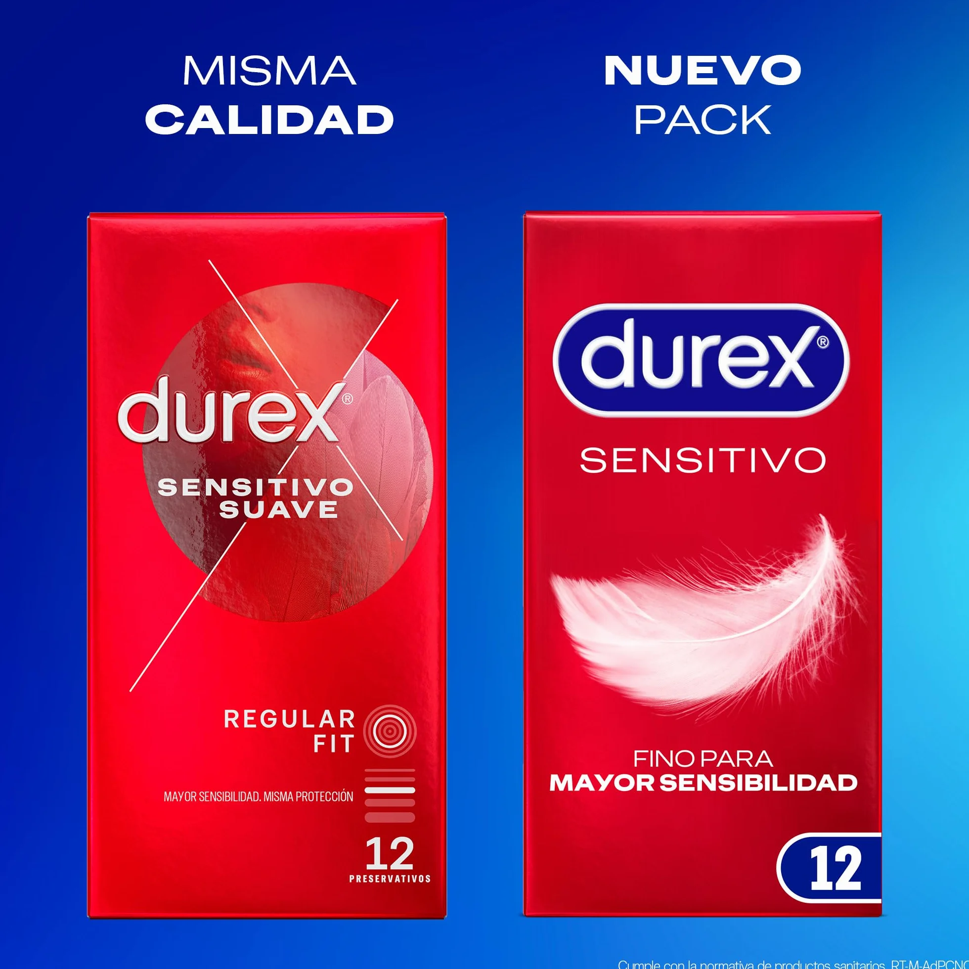 Durex Preservativos Sensitivo Suave, Fino, 12 condones
