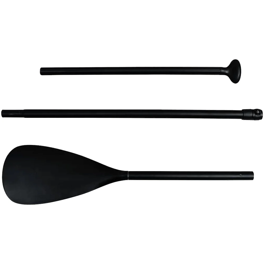 vidaXL Tabla de remo inflable con juego de vela, color blanco y negro