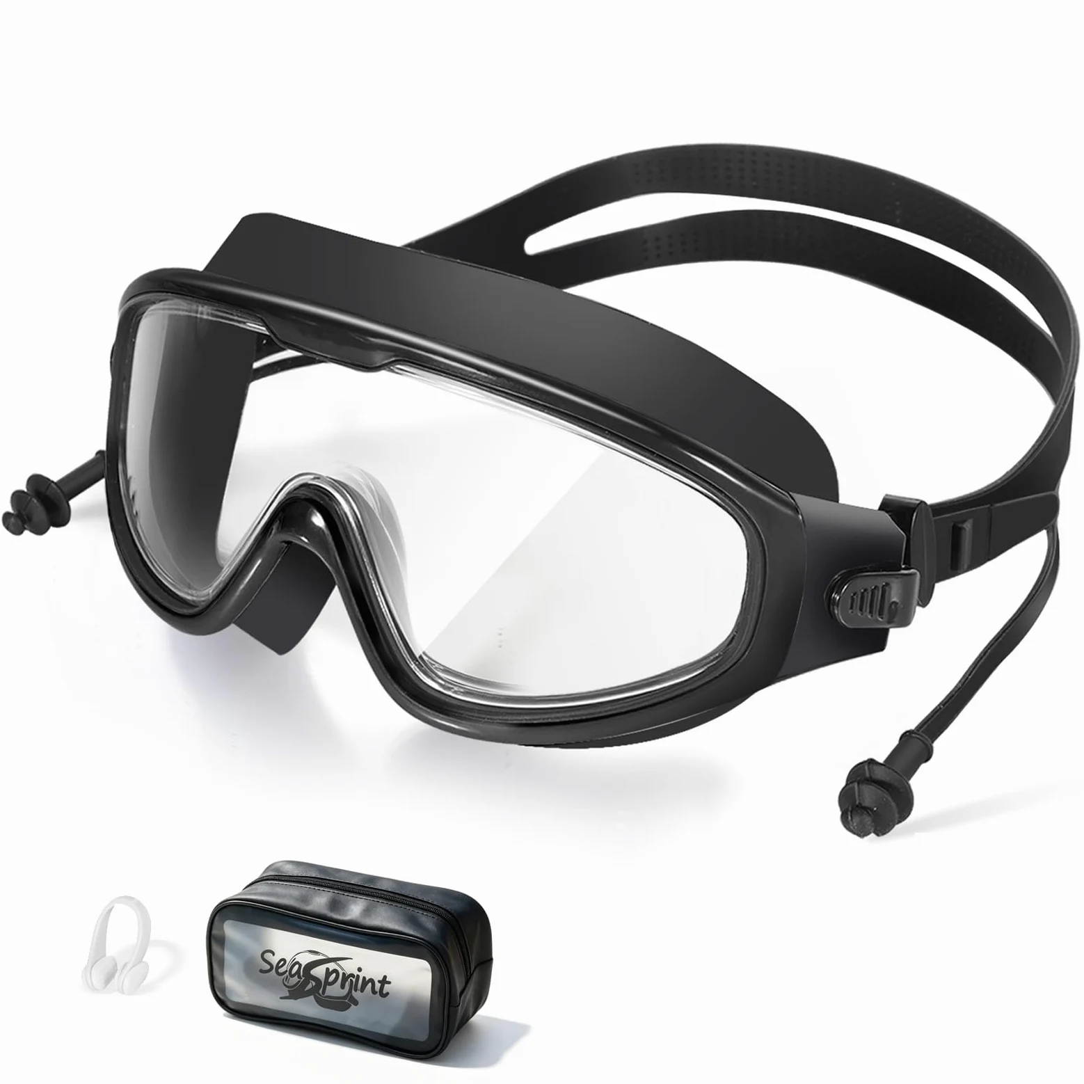 Gafas de natación, visión amplia, visión clara, gafas de natación para adultos, protección UV antivaho, sin fugas, gafas de piscina