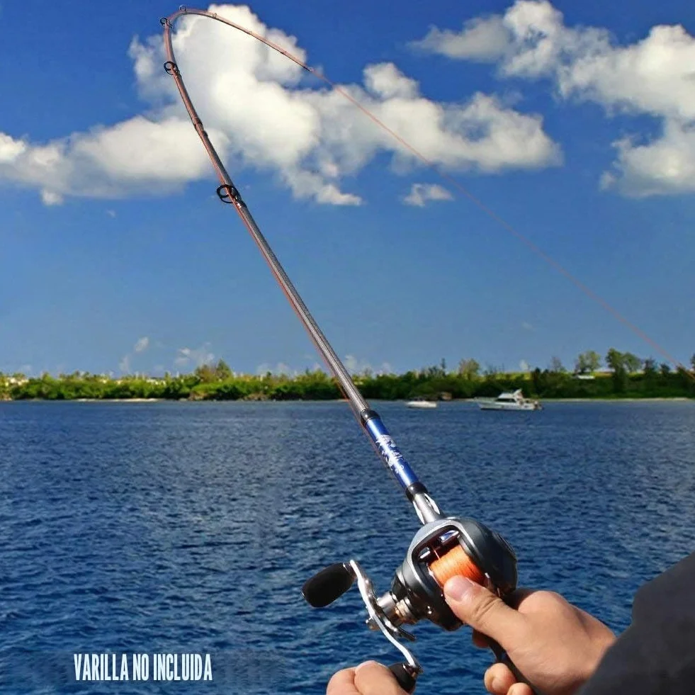 Sougayilang Carrete de cebo, 12 rodamientos de acero inoxidable, 18LB Super Drag, magnético de doble freno carrete de pesca para bajos, cangrejos