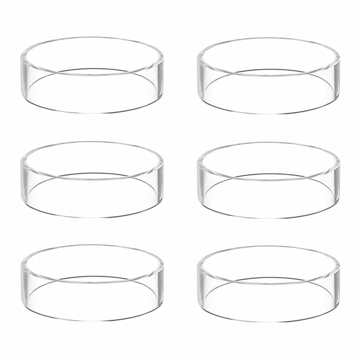 Riven 6 soportes de bola de acrílico transparente, soporte de exhibición redondo para baloncesto, voleibol, fútbol, cajas de almacenamiento de recuerdos