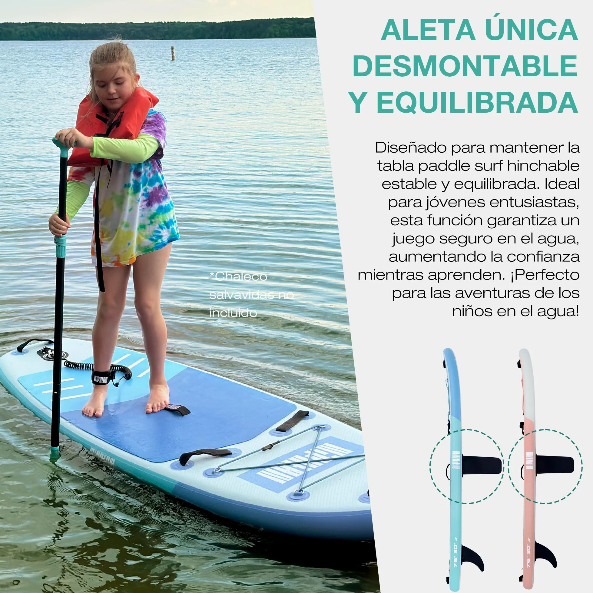 Niphean Tabla Paddle Surf Hinchable con Accesorios 320cm/230cm Sup | Tabla Paddle Surf Rígida, Antideslizante, Kit Reparación, Adultos, Jóvenes, Principiantes, Yoga