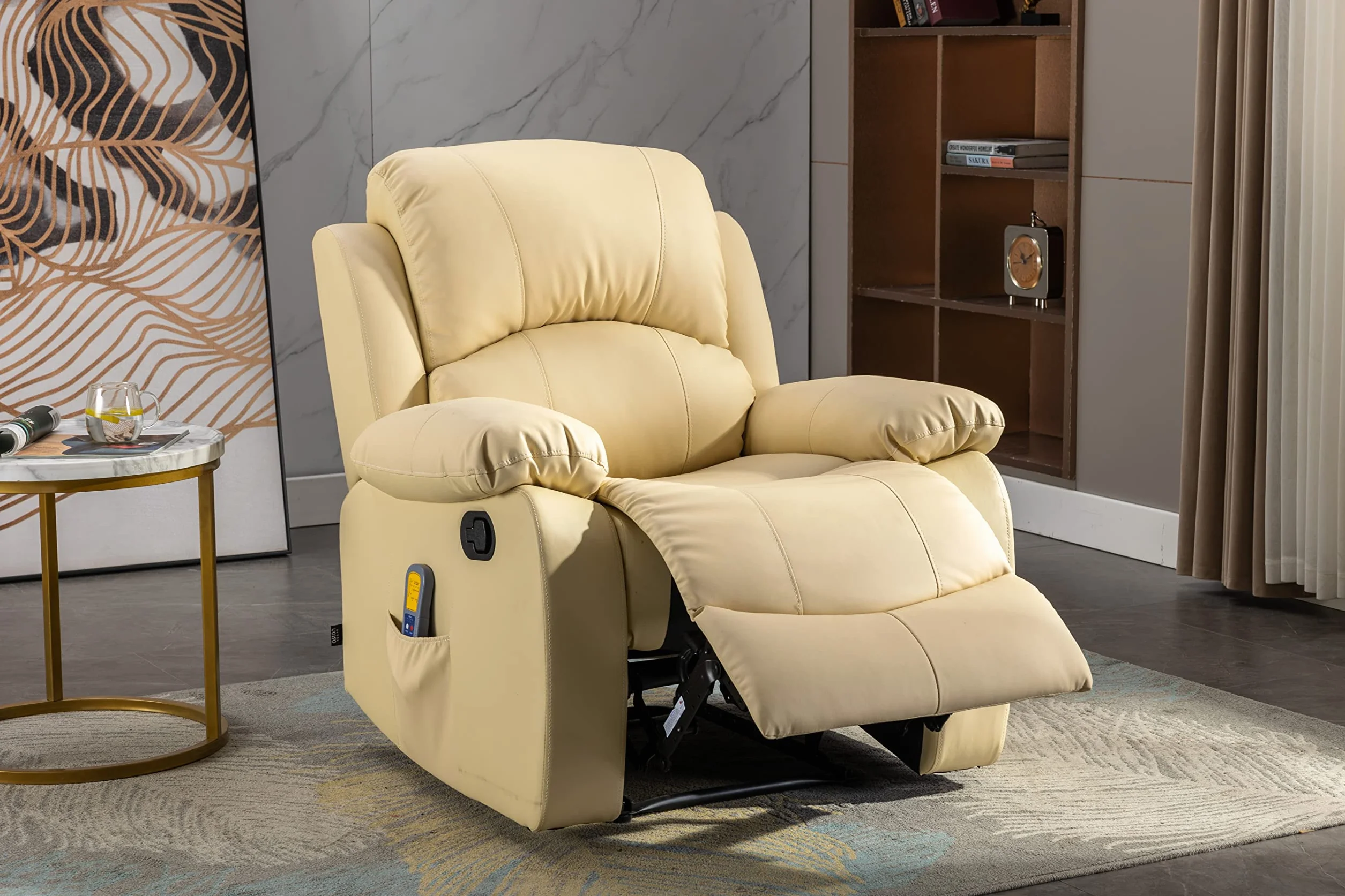 Sillón Relax Astan Hogar Ramón AH-AR30910CR con Reclinación Manual, Masaje y Termoterapia