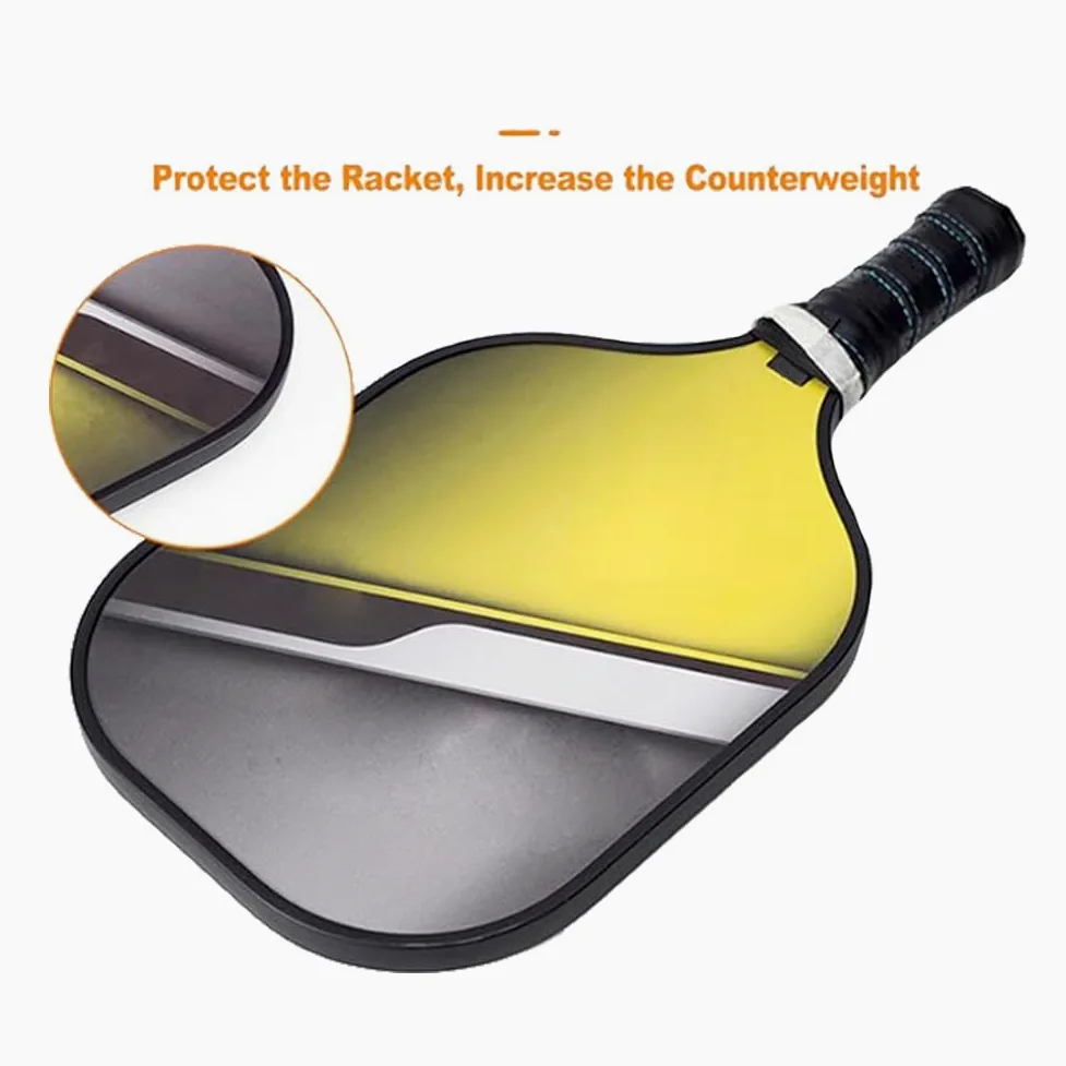 Pickleball - Protector de borde de remo de pickleball para reparar tu pala a nueva y puede ser un paquete de dos cintas de protección, una negra y una blanca