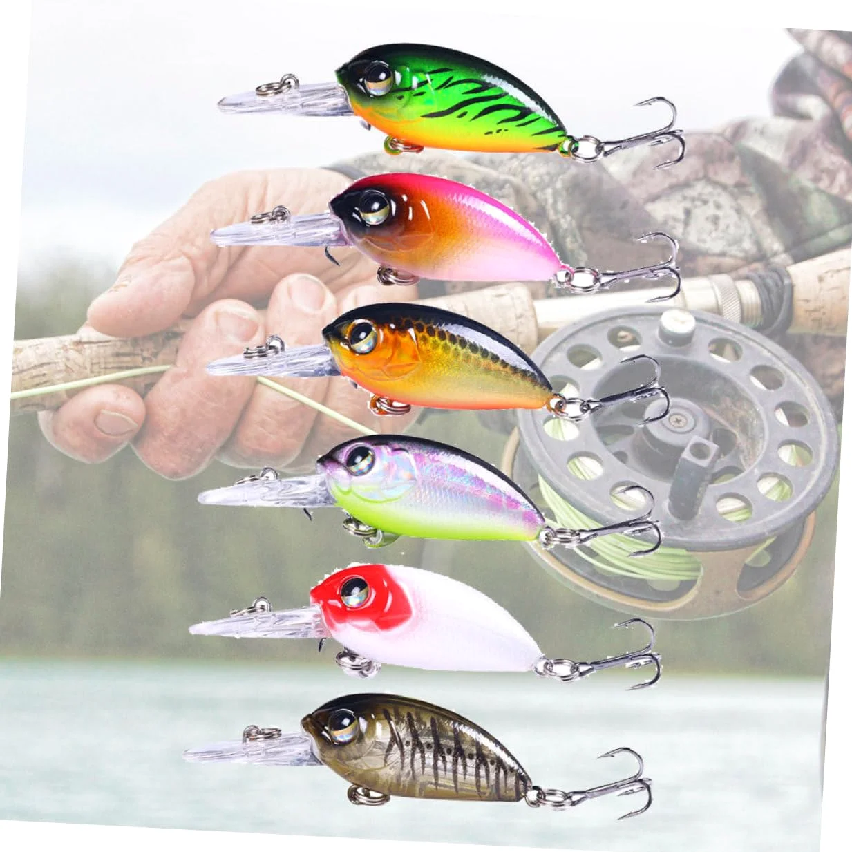 Toyvian Señuelo Cebo Artificial Abordar Kit De Señuelos De Pesca Señuelos Cebos Sonajas Azul Equipo Pececillo Desechos Cebos Coloridos Cebo De Pesca Vistoso Abs