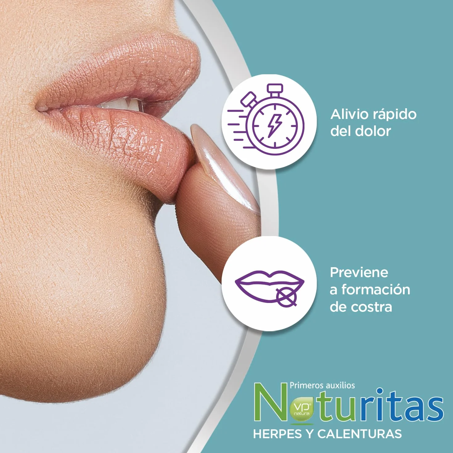 Parches Herpes Labial Apósito Hidrocoloide Calenturas Transpirable Sin Medicamentos Curación Rápida 12 Horas Protección 15 Parches
