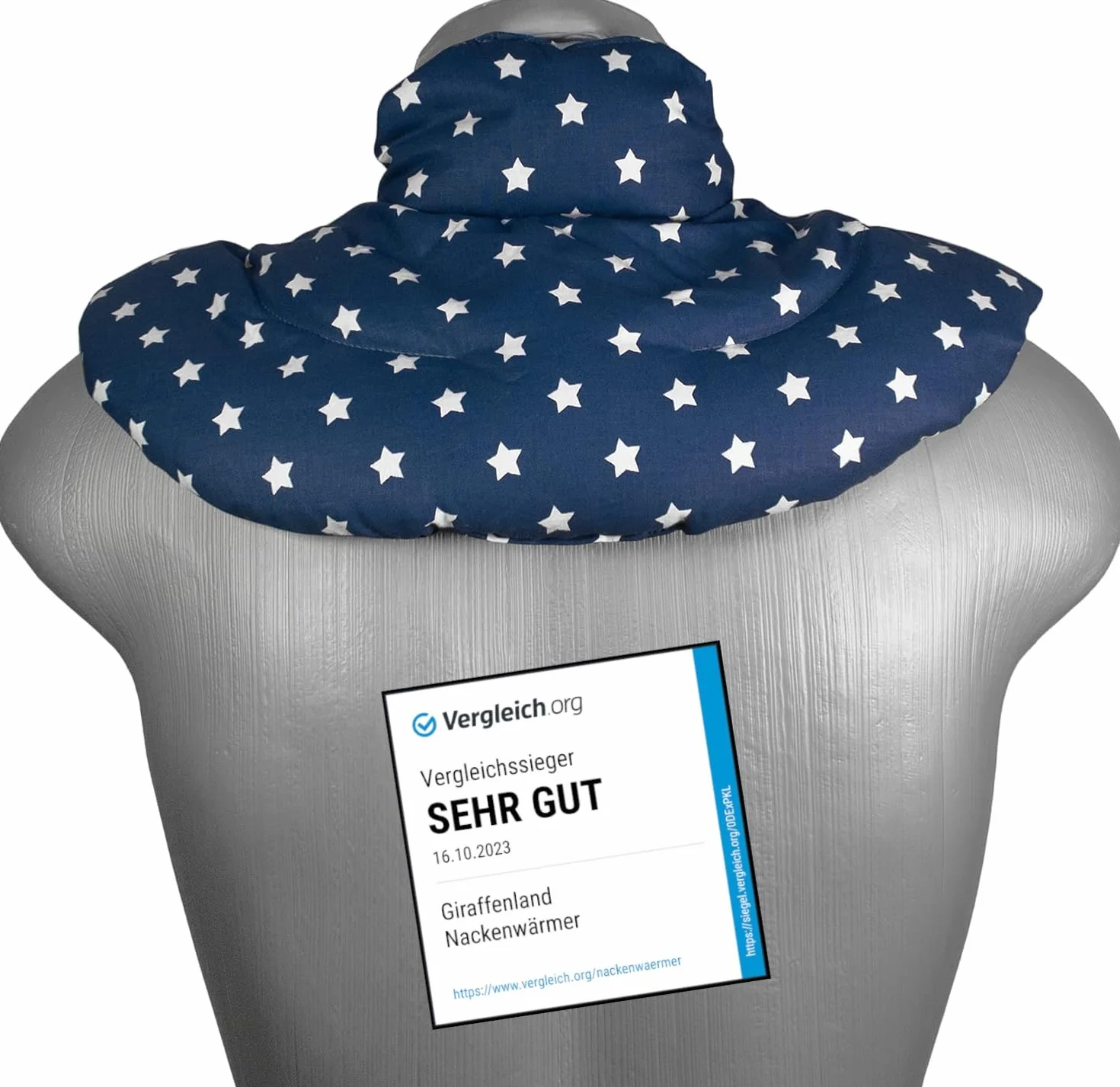 Almohada térmica con huesos de cerezas Cojín cervical de calor cuello estrella azul