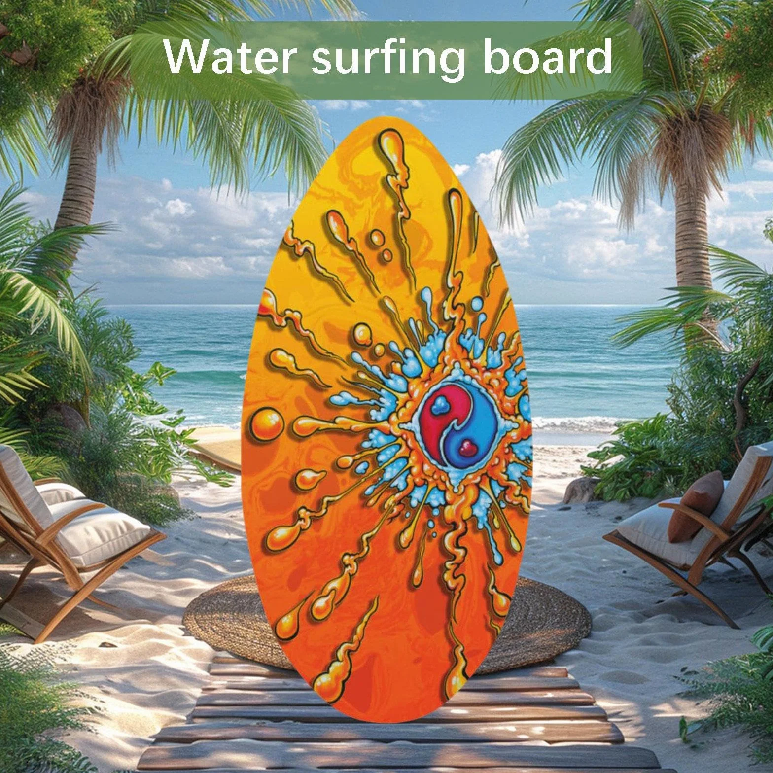 Skimboard, Tabla de Surf, Tobogán de Playa, Tabla de Surf Antideslizante de, Skimboard de para Todos Los Adolescentes Que Practican Skimboarding Y, Vistoso