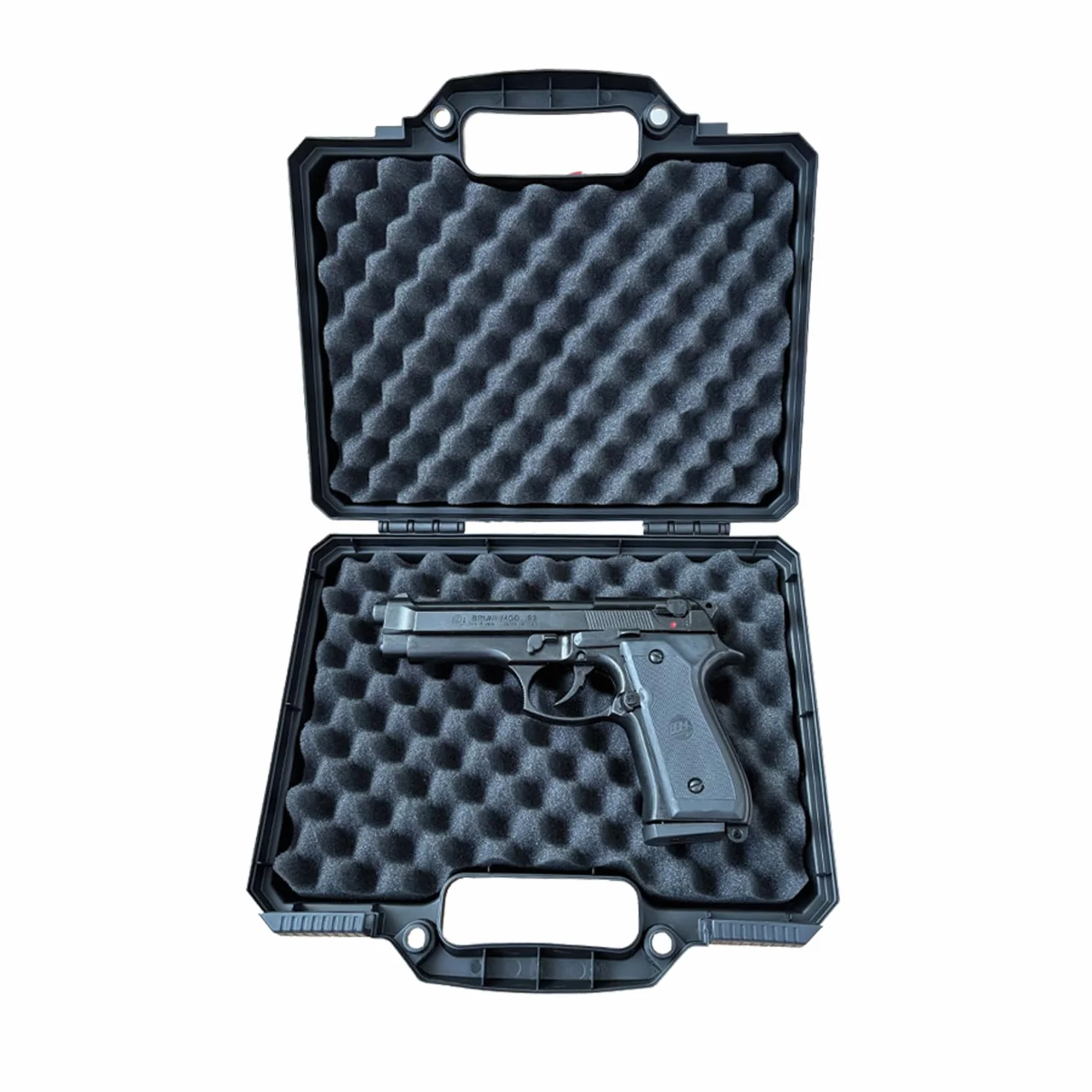 Genérico Maletin con Foam Interior para Arma Corta Medida Interior 28x19x8 con 2 Cierres a presion
