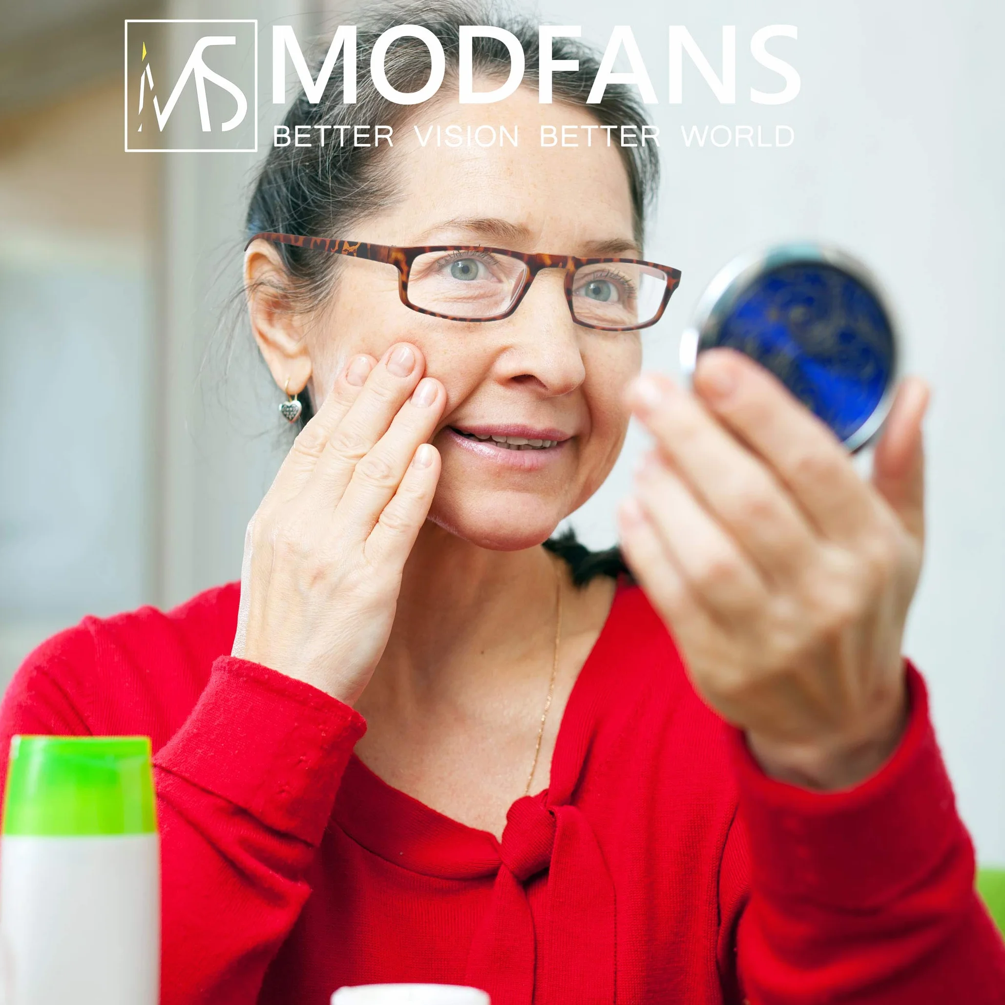 MODFANS Pack de 4 Gafas de Lectura para Hombre Mujer Lente Clara Visión Clara Negro Azul Marrón Amarillo