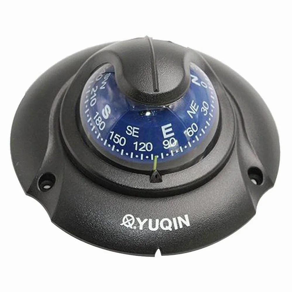 F Fityle Brújula de Navegación Kayak Brújula Marina Brújula Tablero Automóvil Brújula Iluminada Giratoria Lectura Fácil LED Adecuada para Navegación Pesca