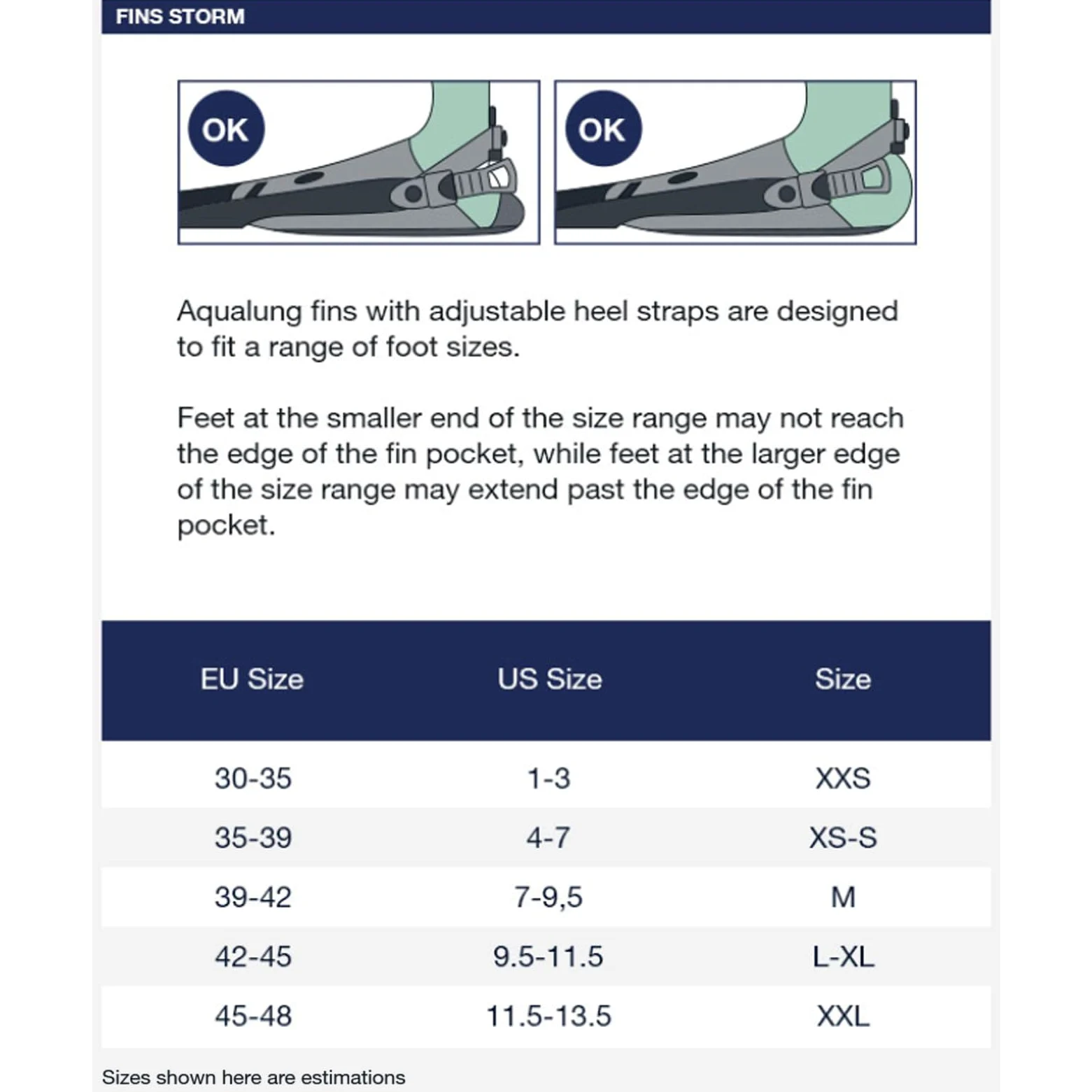 Aqualung Storm - Fins Unisex Adulto