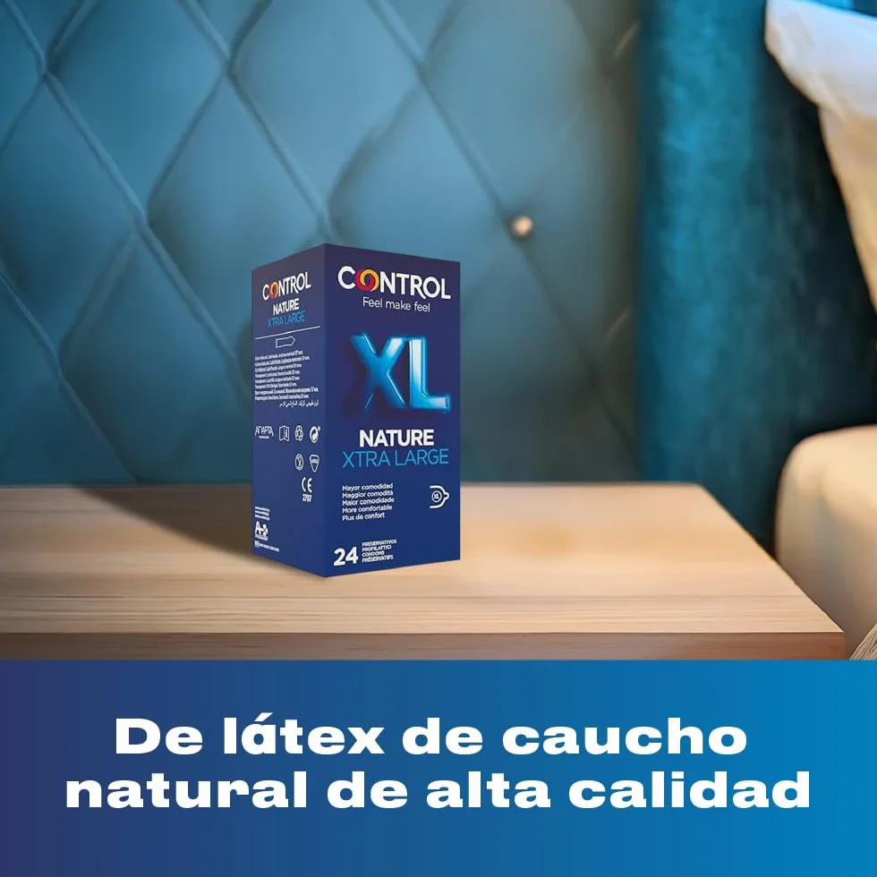 Control Nature XL Preservativos Caja Pack Ahorro 24 Condones Lubricados