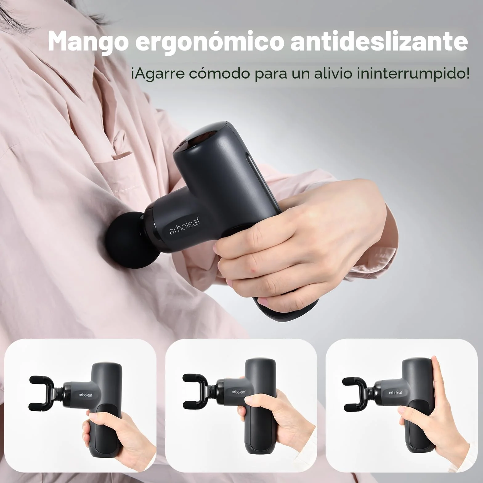 arboleaf Mini Pistola de Masaje, Masajeador Muscular Profesional 3200 rpm 5 Velocidades Silencioso