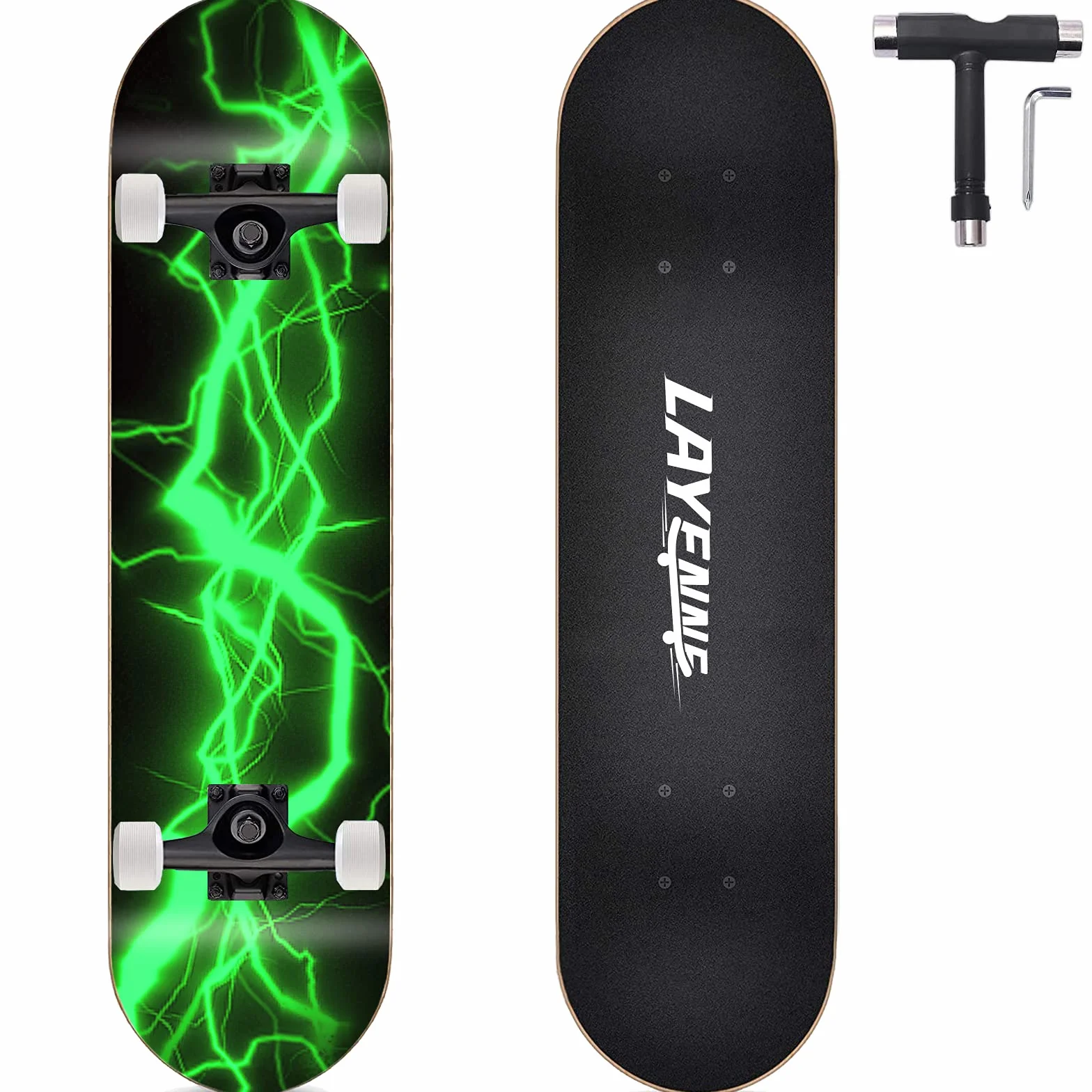 LAYENNE Skateboard 31x8 Pulgadas 7 Capas Arce ABEC-11
