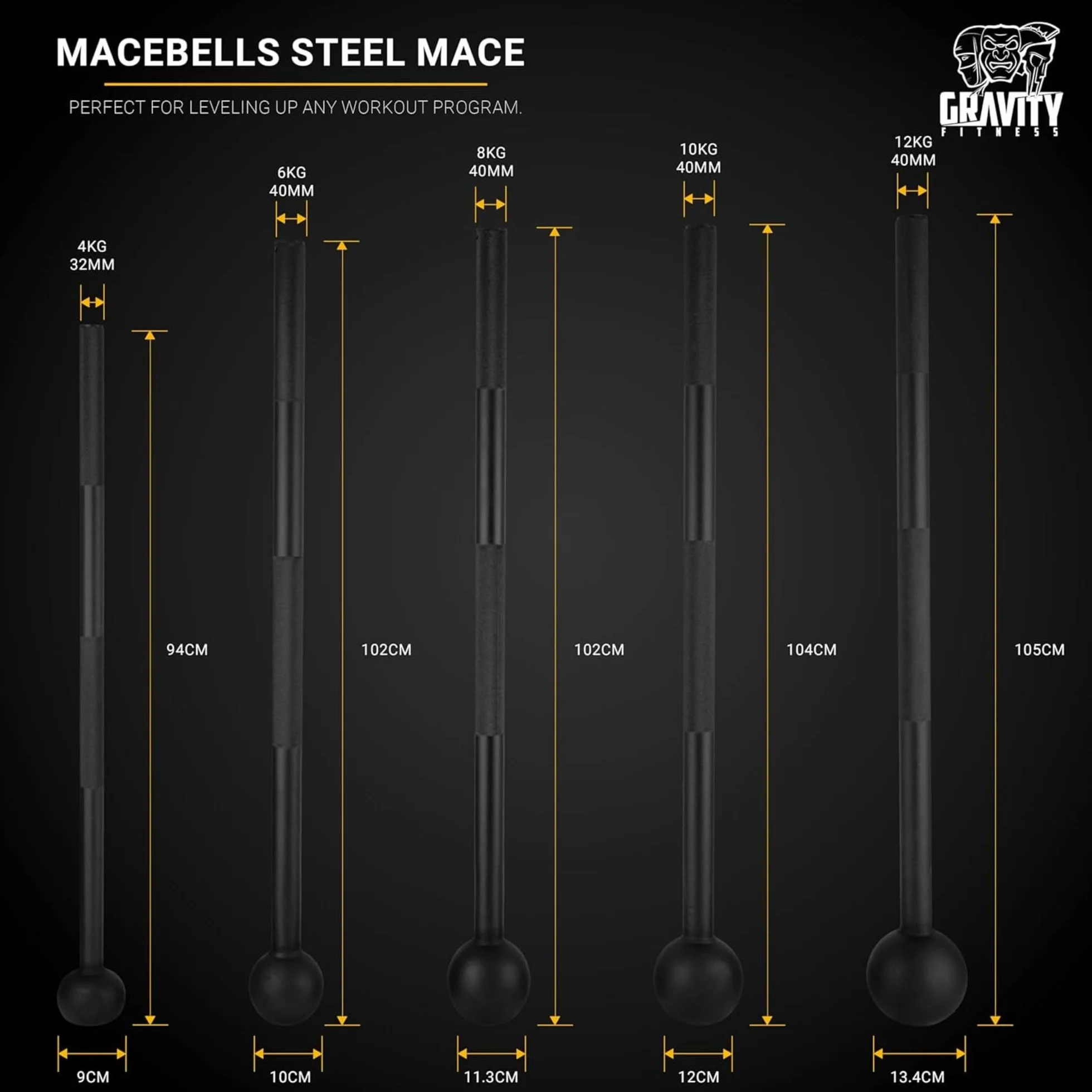 Gravity Fitness Maza Campana de Acero (6)