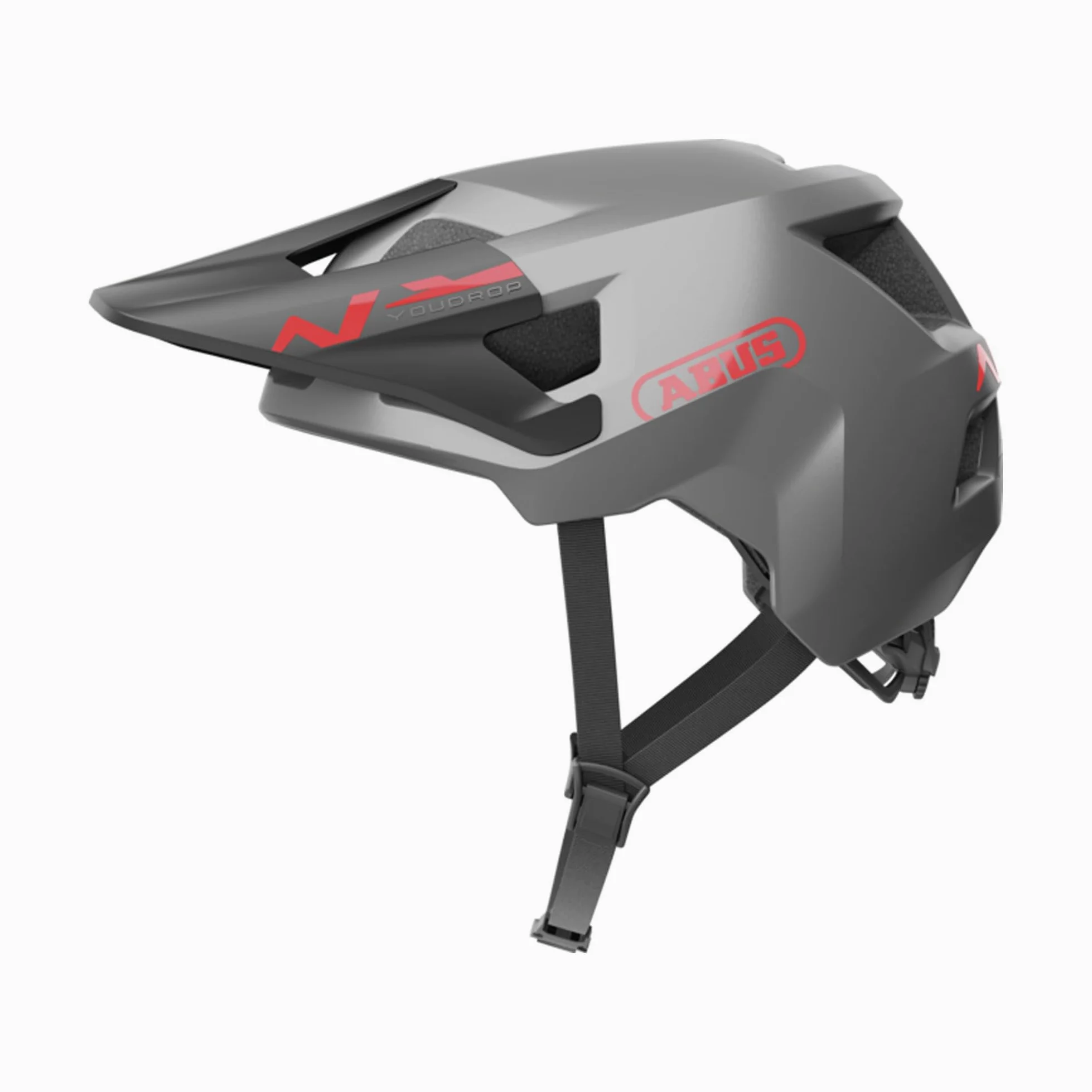 Abus MTB YouDrop - Casco de Bicicleta para niños y Adolescentes - para Uso Cotidiano o para Viajes Fuera de Carretera - con Espacio para una coleta