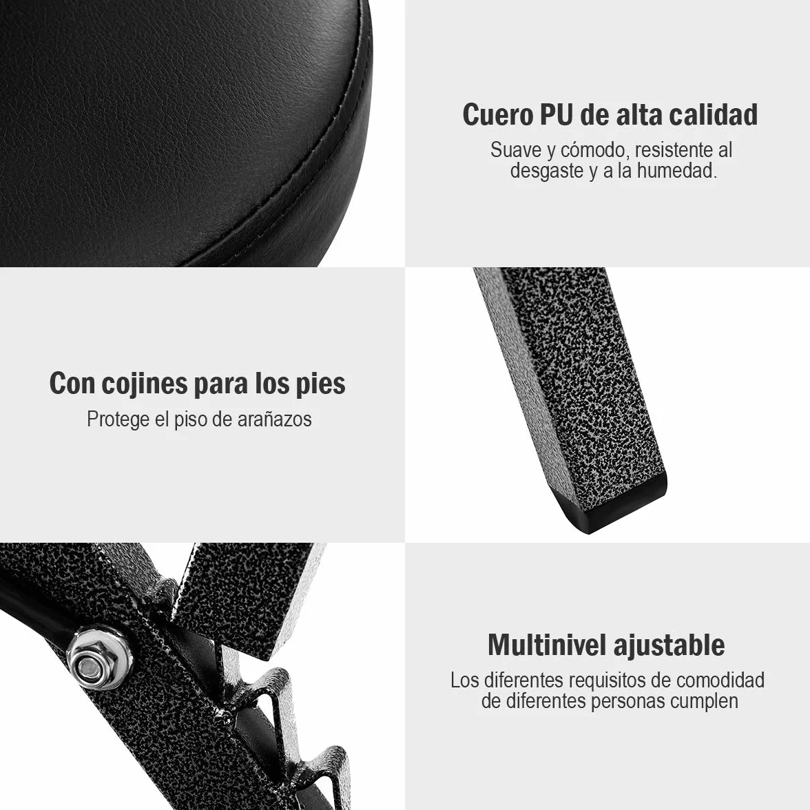 COSTWAY Silla de Masaje Plegable Altura Ajustable, Sillón de Tatuaje Portátil Negro