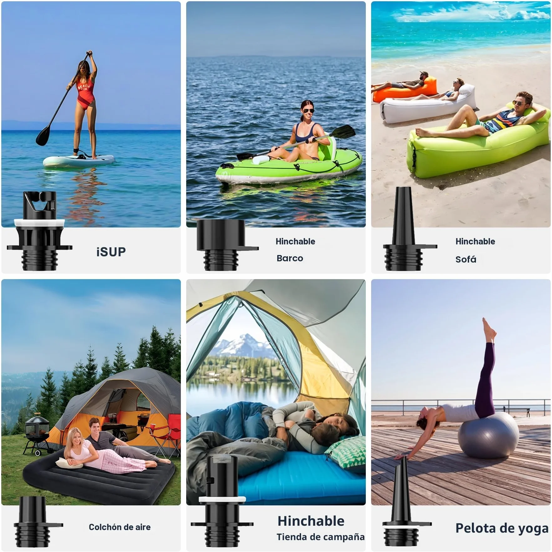 Mojimdo Bomba Eléctrica de Alta Presión para Sup - 20PSI, Recargable con Luz LED - Inflado 30% Más Rápido, Doble Etapa, Autonomía Prolongada y Apagado Automático